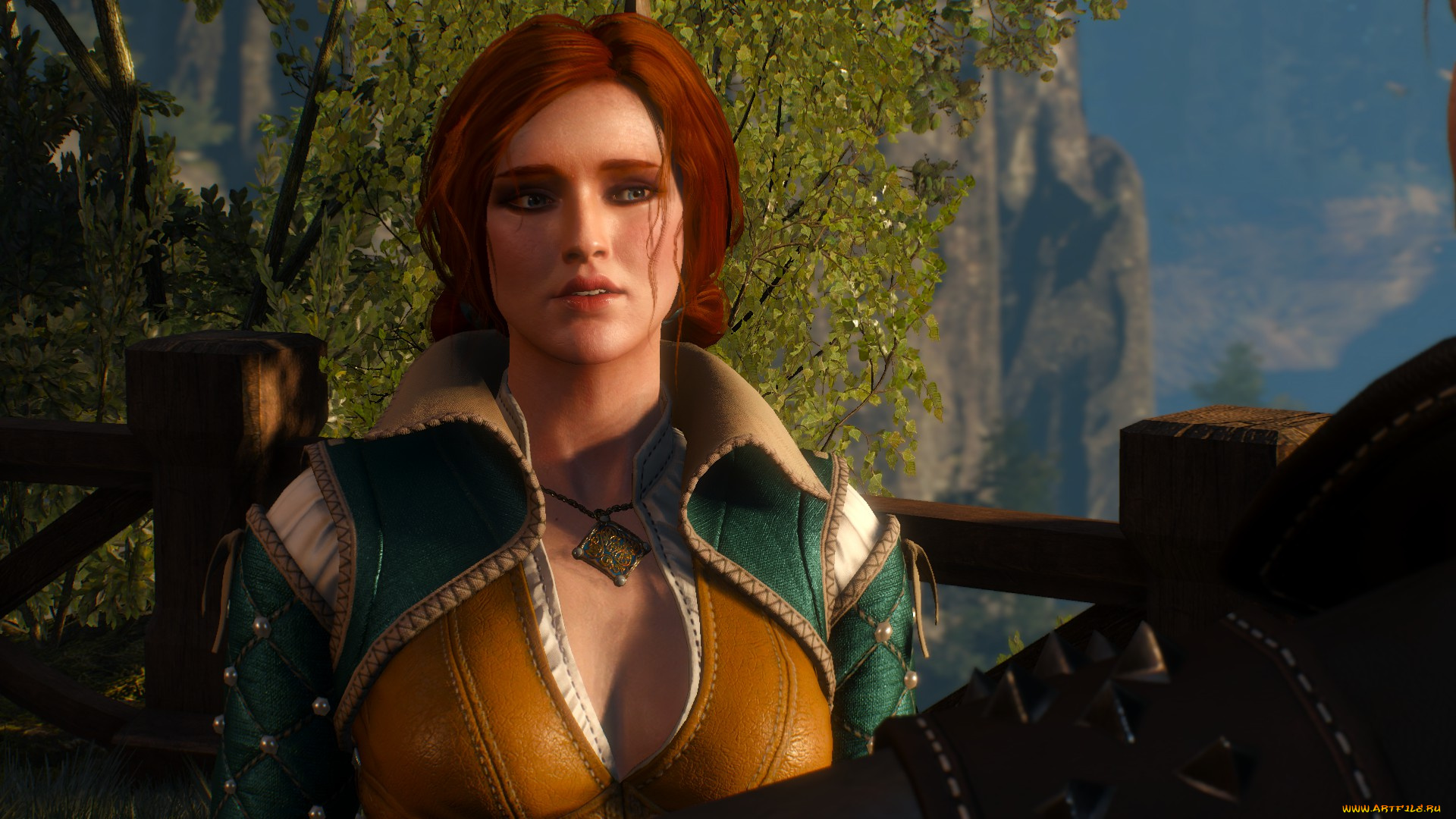 видео, игры, the, witcher, 3, , wild, hunt, ведьма, трисс, меригольд, ограда, рыжая