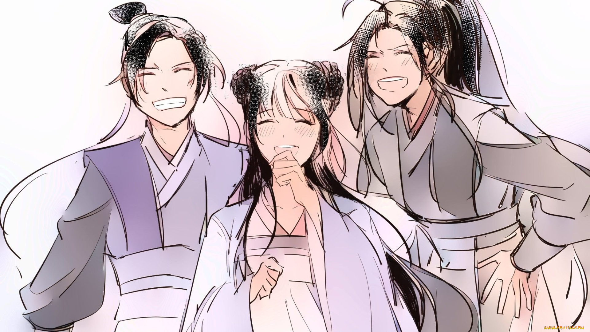 аниме, mo, dao, zu, shi, смех, сестра, цзян, чэн, вэй, усянь