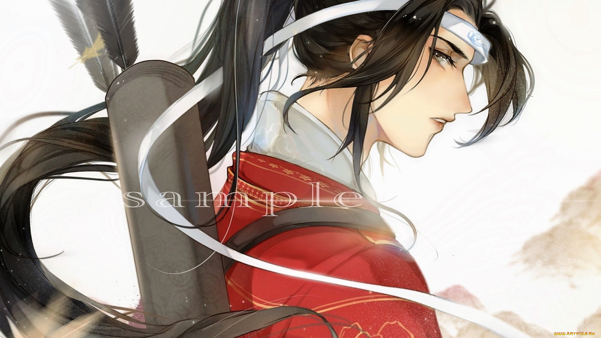 аниме, mo, dao, zu, shi, лань, ванцзи, лента, колчан, стрелы