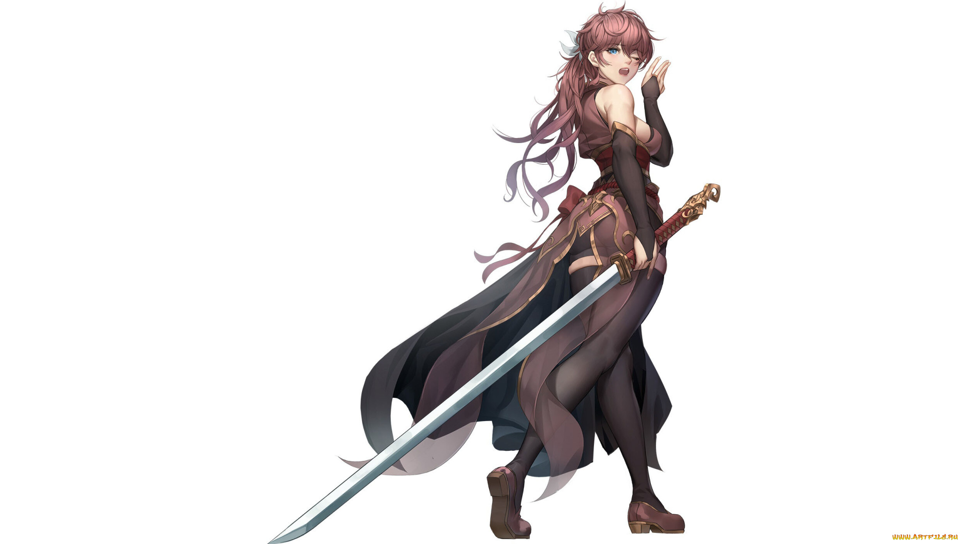 аниме, оружие, , техника, , технологии, девушка, меч