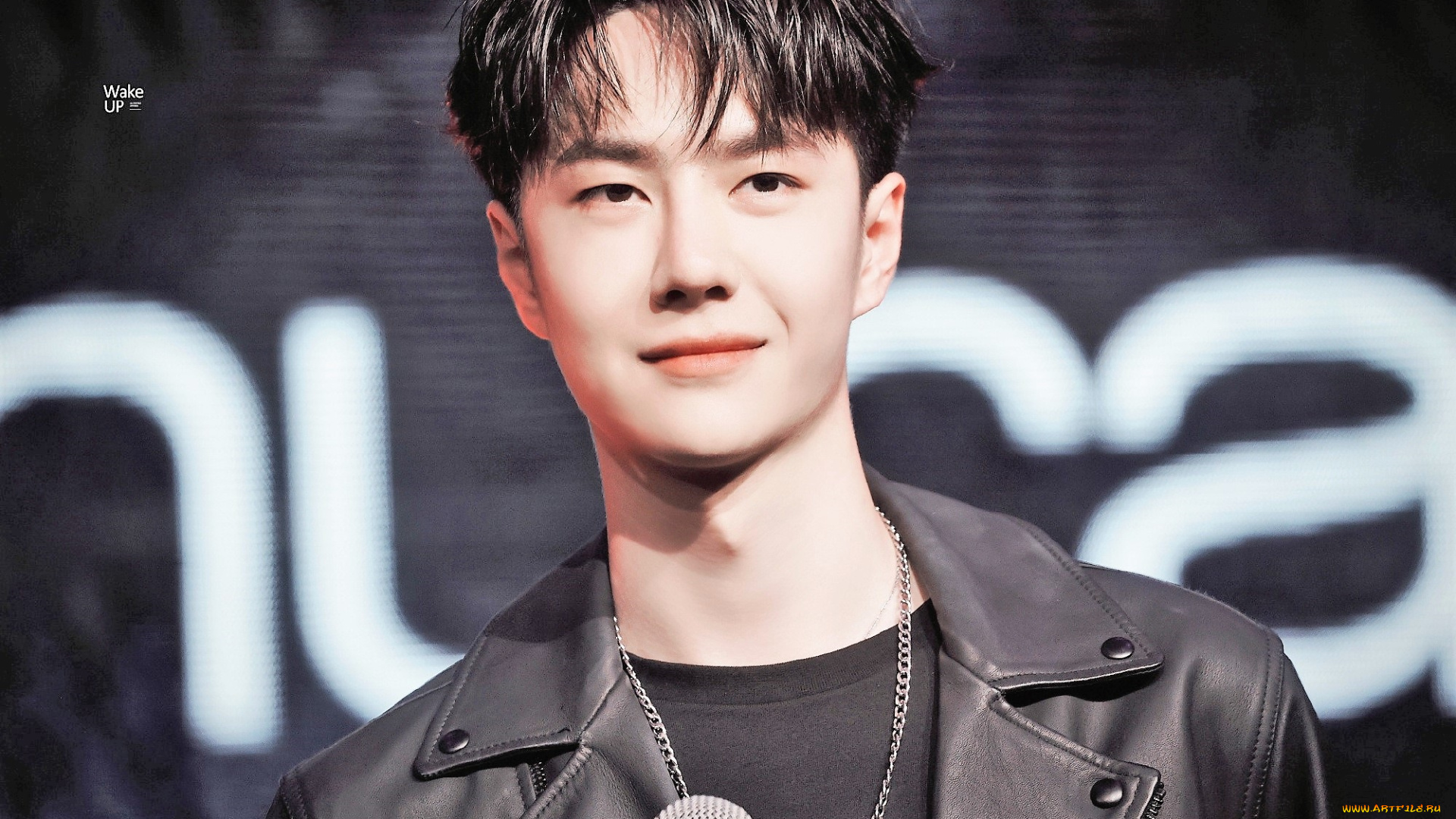 мужчины, wang, yi, bo, лицо, куртка, микрофон