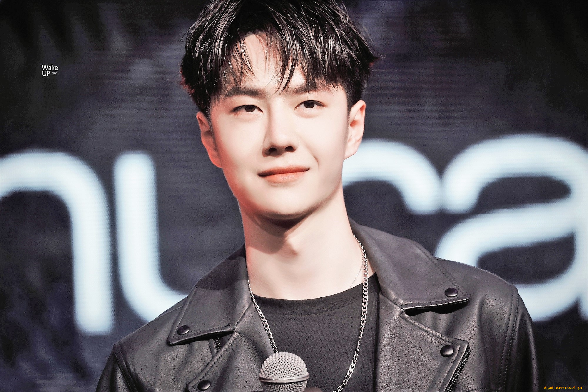 мужчины, wang, yi, bo, лицо, куртка, микрофон