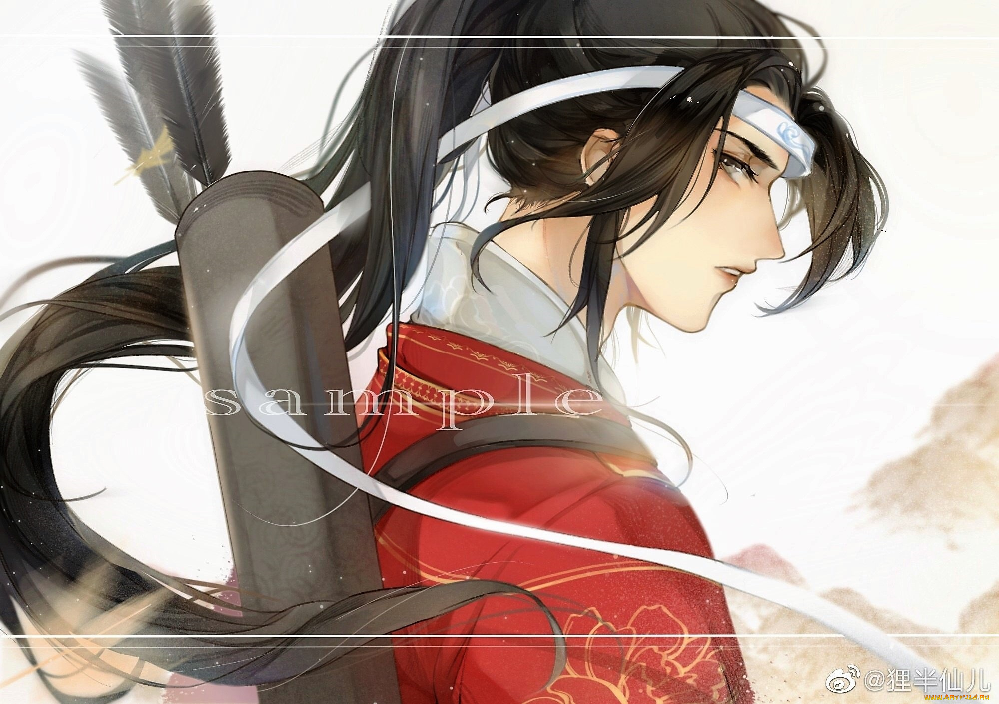 аниме, mo, dao, zu, shi, лань, ванцзи, лента, колчан, стрелы