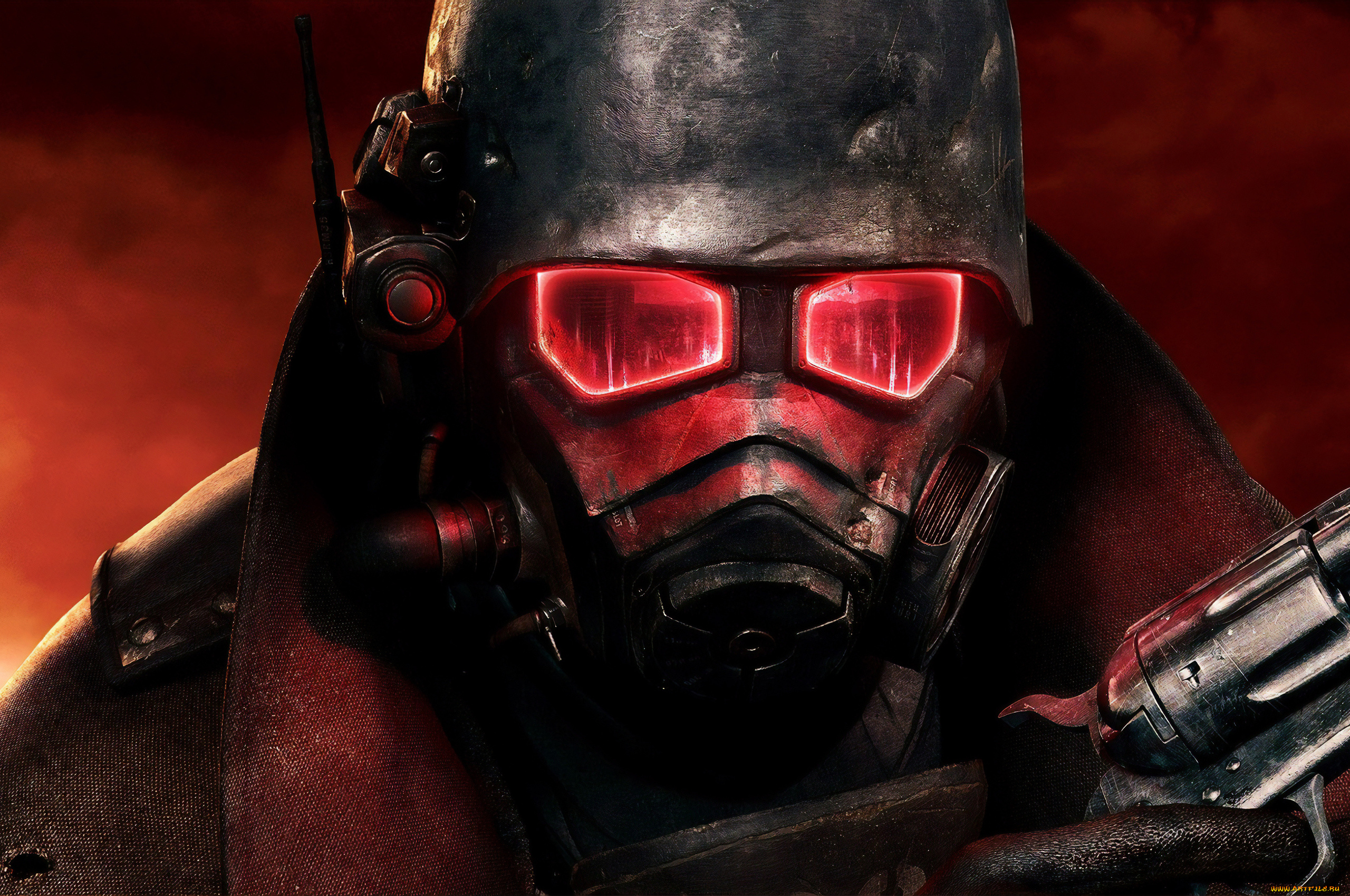 видео, игры, fallout, , new, vegas, оружие, броня, противогаз