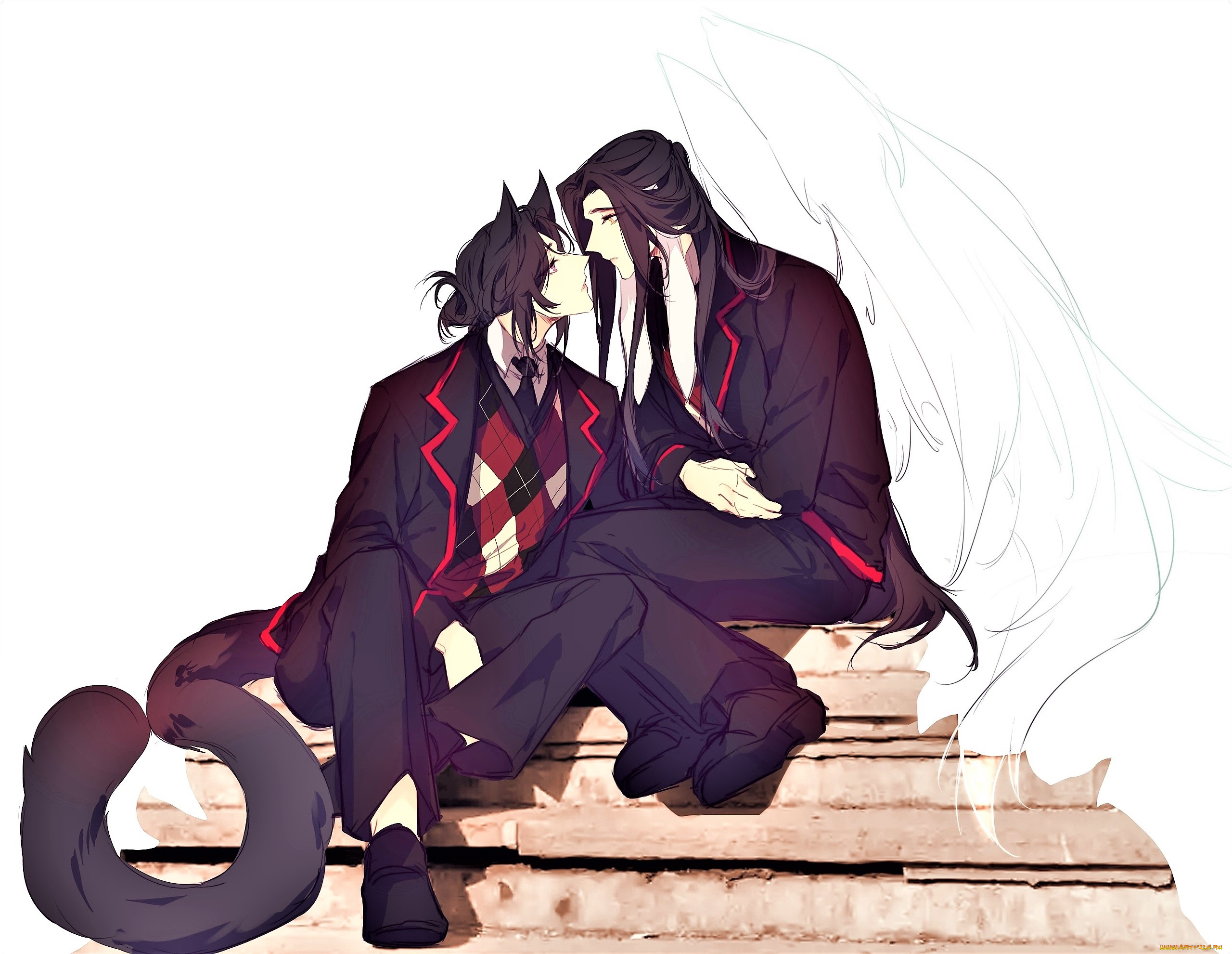 аниме, mo, dao, zu, shi, вэй, усянь, лань, ванцзы, крылья, хвост