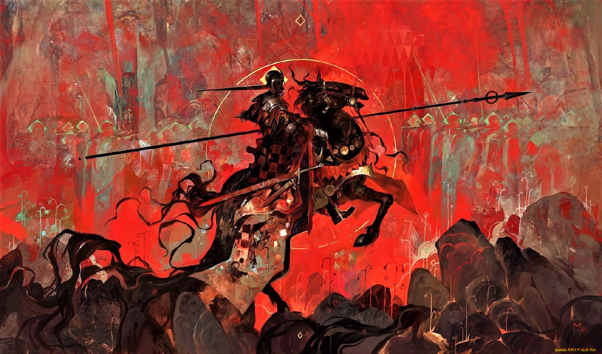 рисованное, религия, всадник, копье, святые