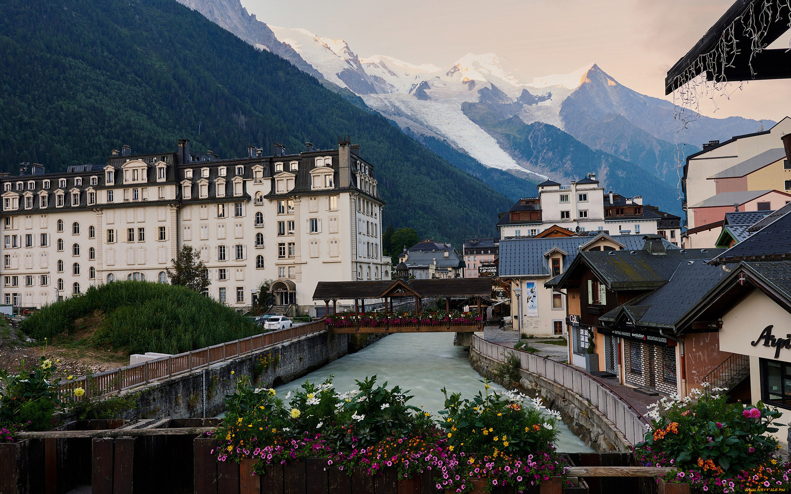 chamonix-mont-blanc, france, города, -, панорамы