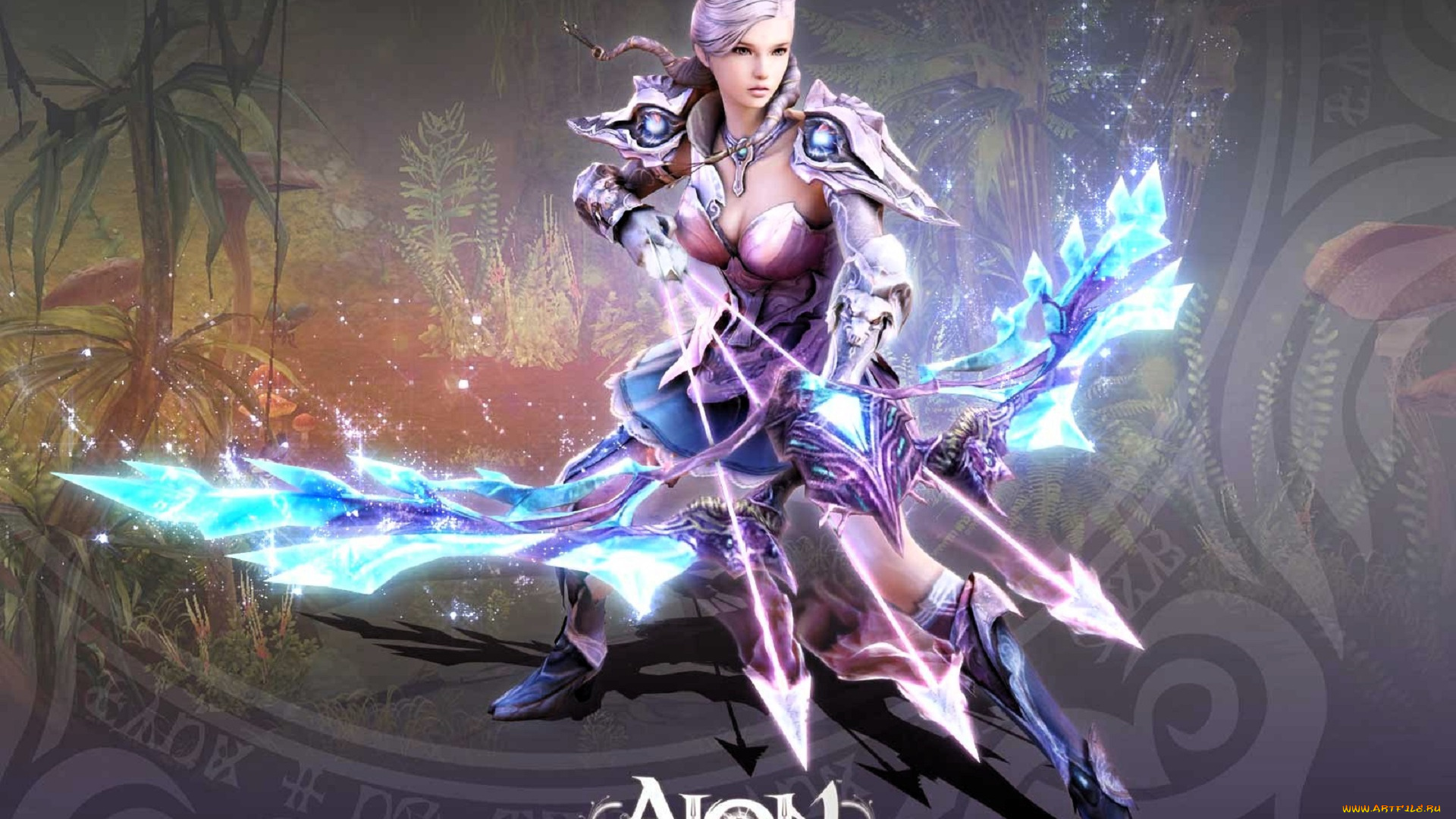 видео, игры, aion, , the, tower, of, eternity, девушка, лучница, лук, стрелы, оружие, магия