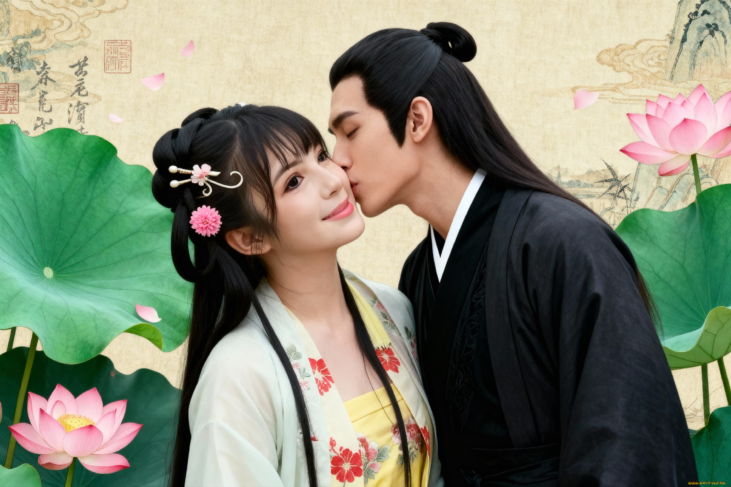 3д, графика, люди, , people, китай, парень, девушка