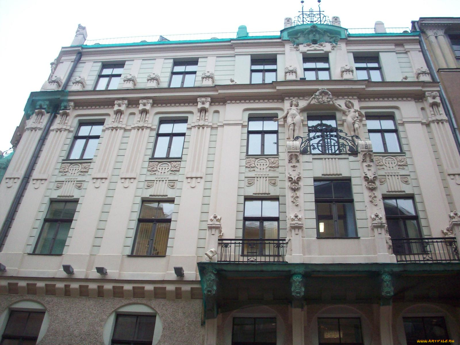 рижский, югендстиль, города, рига, латвия