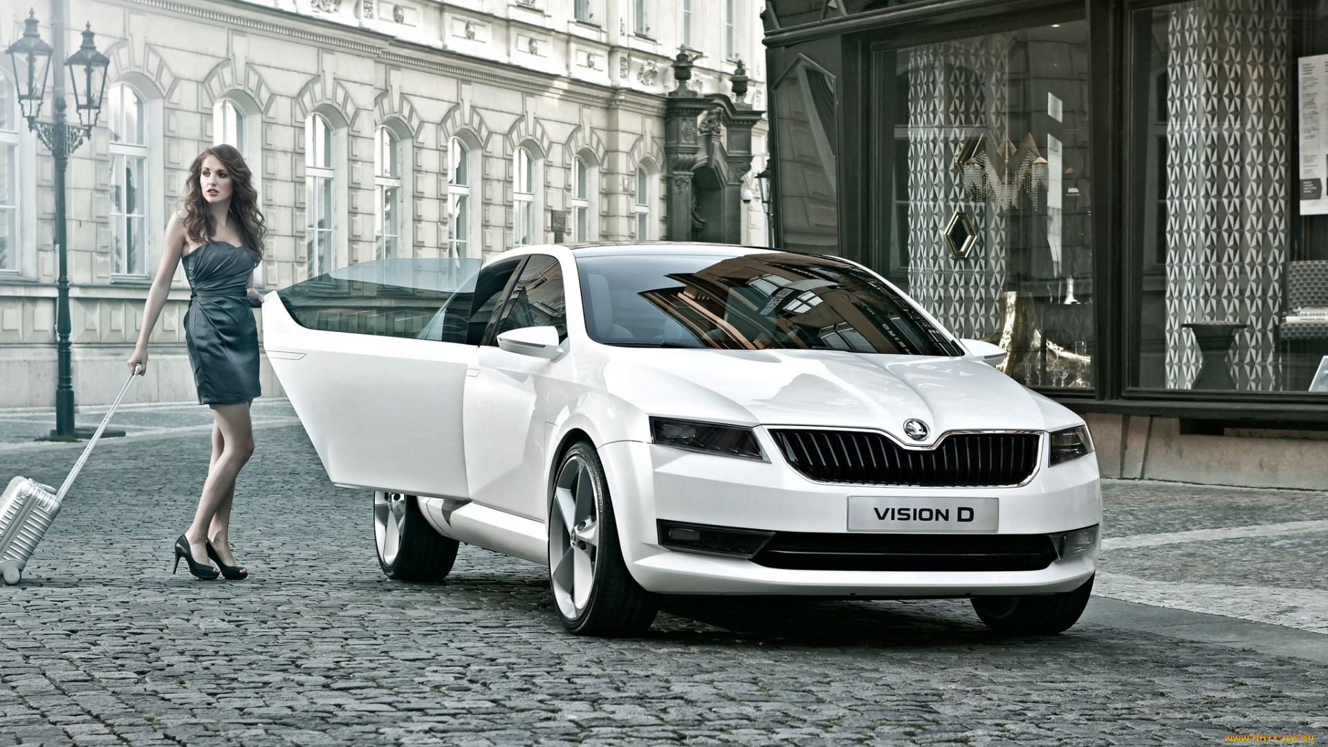 skoda, vision, concept, автомобили, авто, девушками