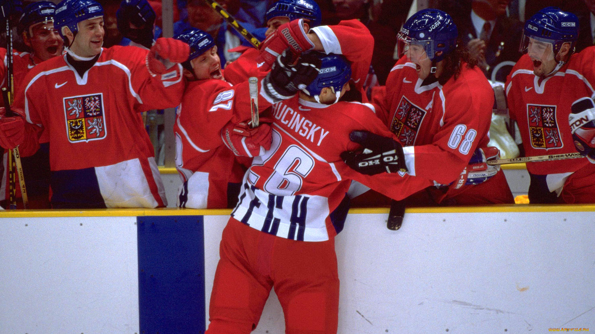 спорт, хоккей, объятия, радость