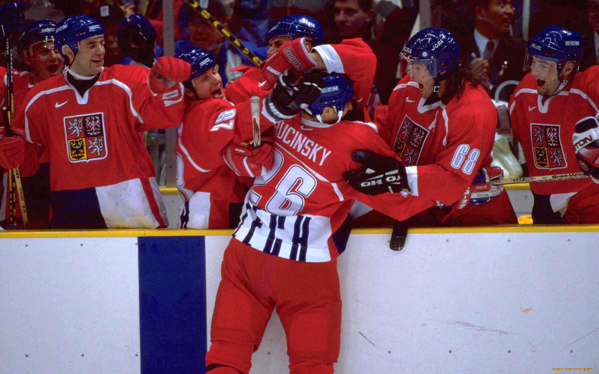 спорт, хоккей, объятия, радость