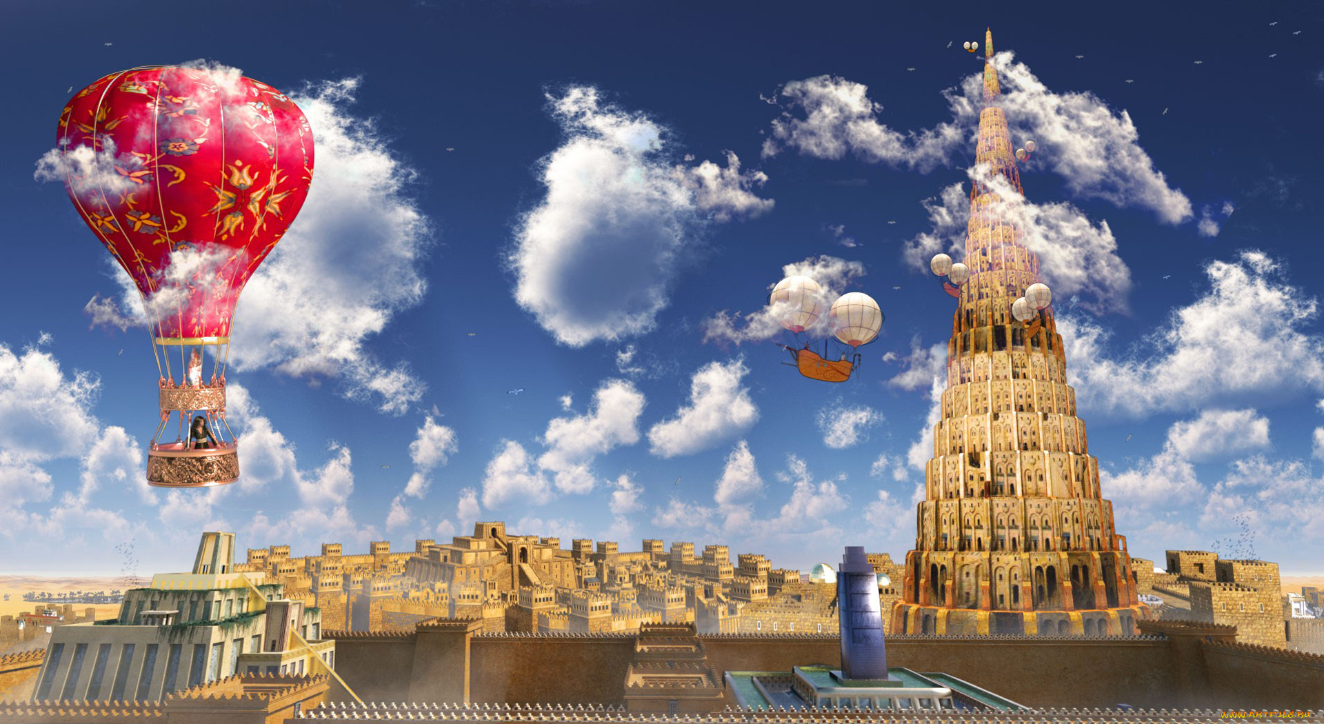 3д, графика, historical, история, tower, of, babylon