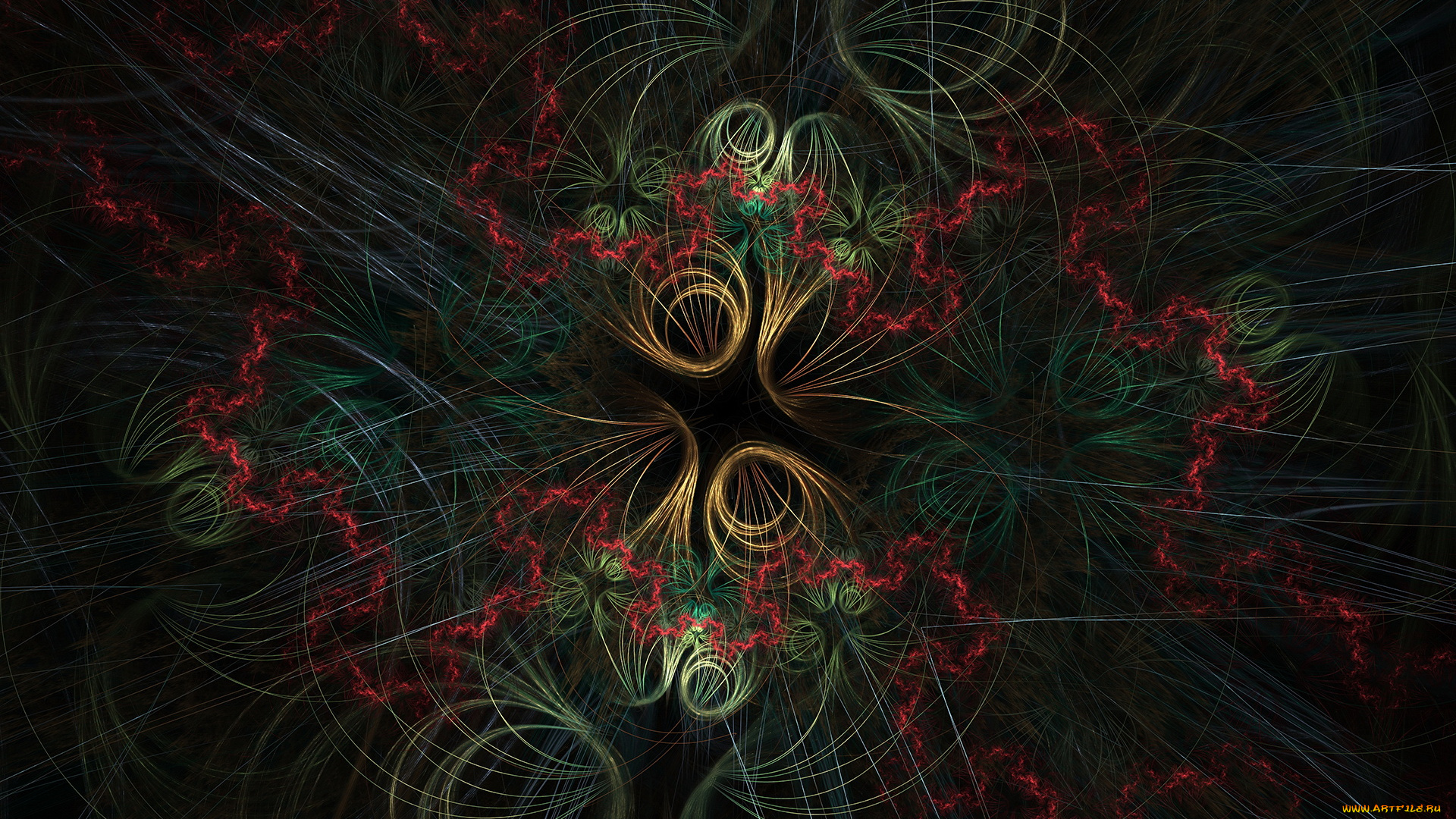 3д, графика, fractal, фракталы, фон, узор