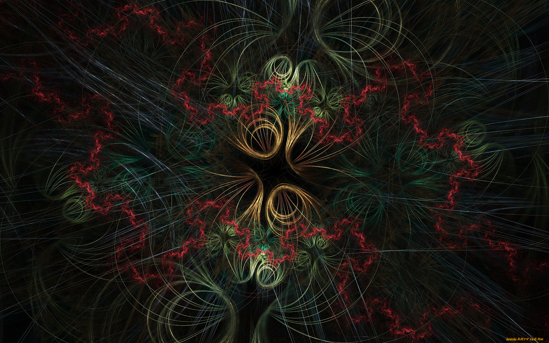 3д, графика, fractal, фракталы, фон, узор