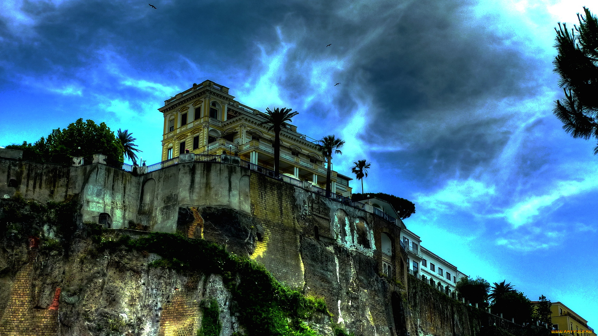 города, амальфийское, и, лигурийское, побережье, , италия, italy, amalfi