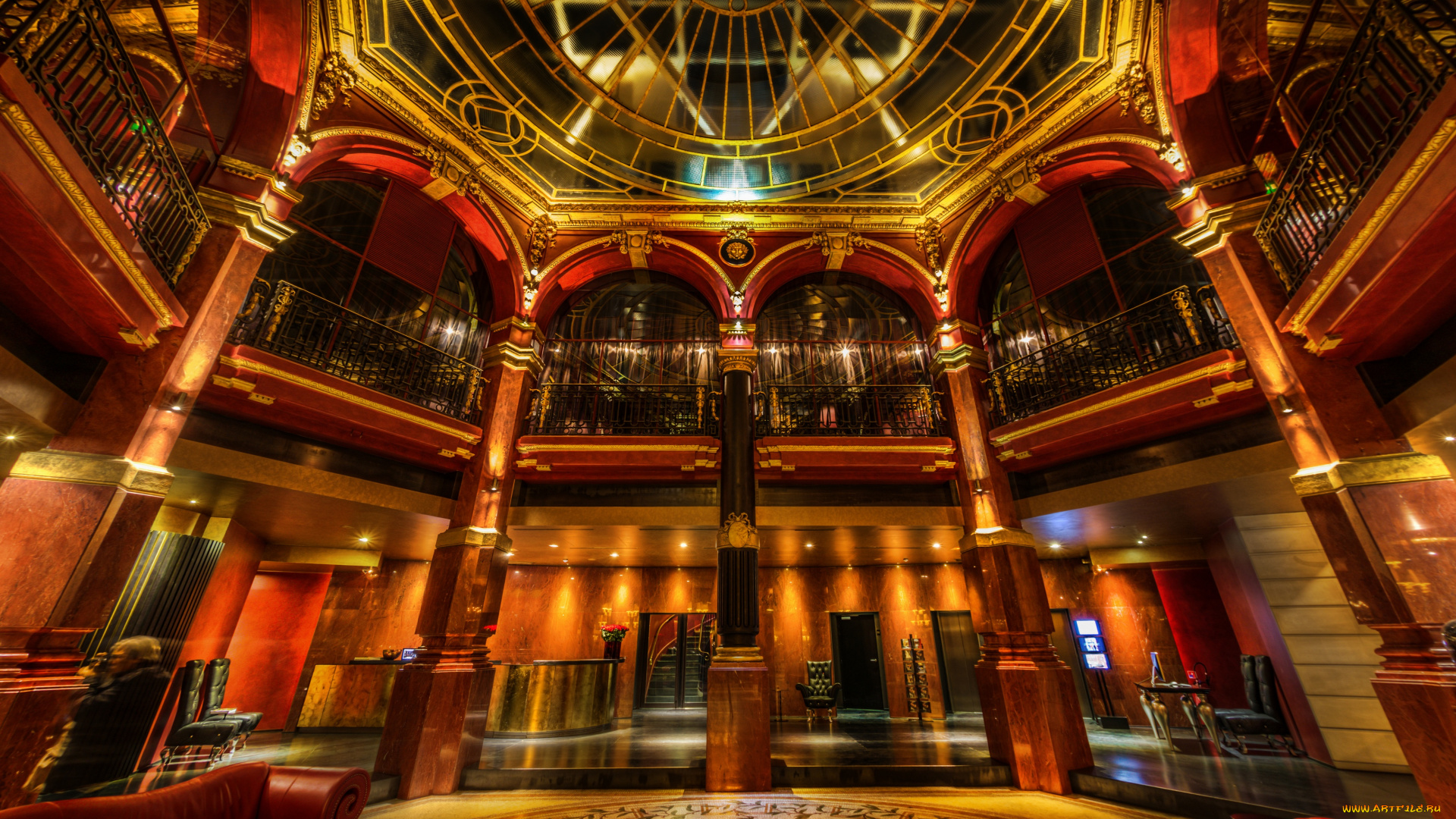 интерьер, холлы, , лестницы, , корридоры, банк, франция