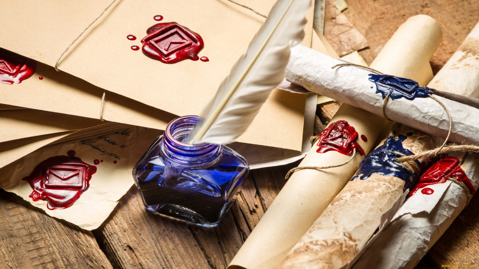 разное, канцелярия, , книги, сургуч, перо, чернильница, свитки, печати