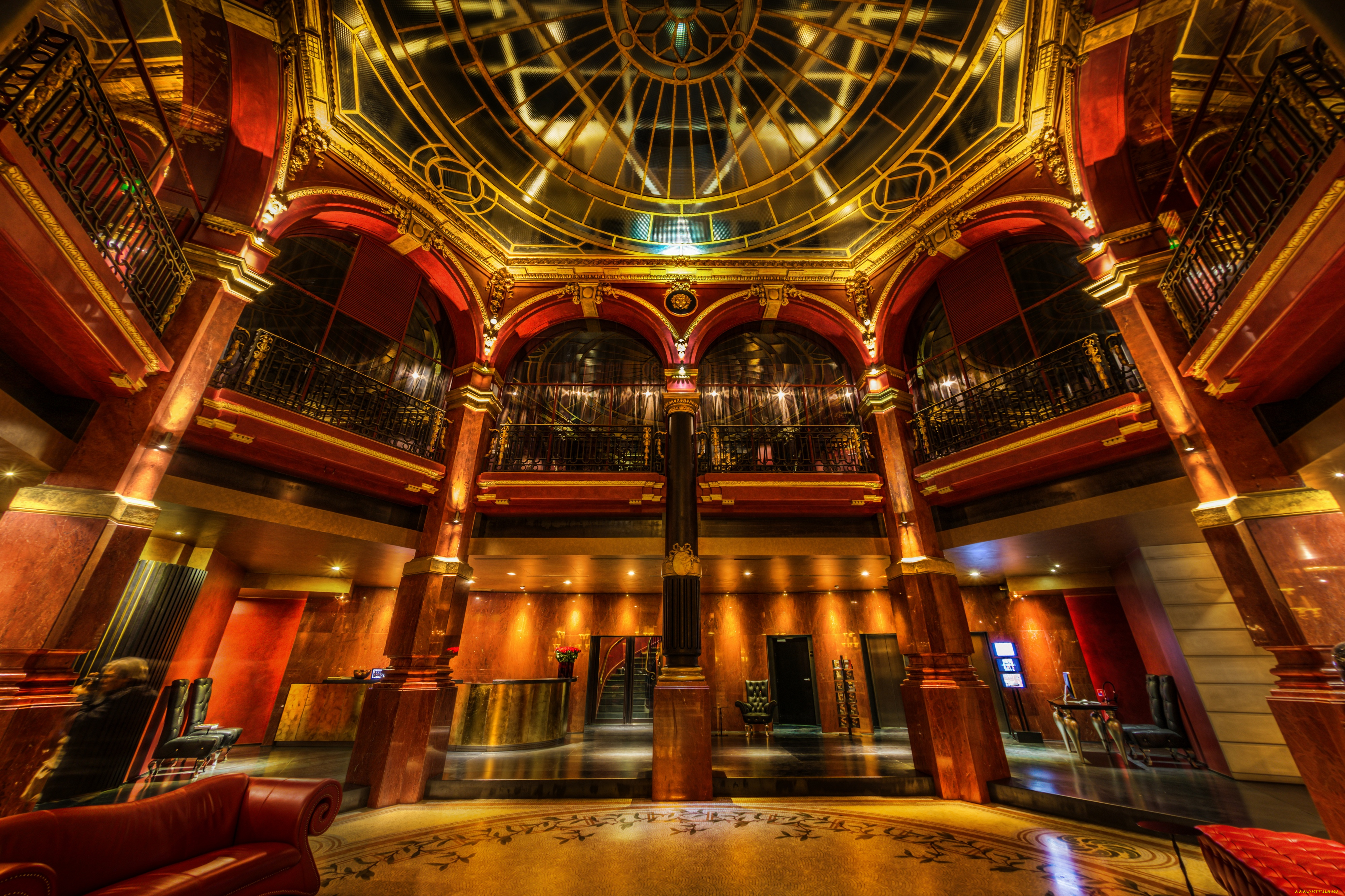 интерьер, холлы, , лестницы, , корридоры, банк, франция