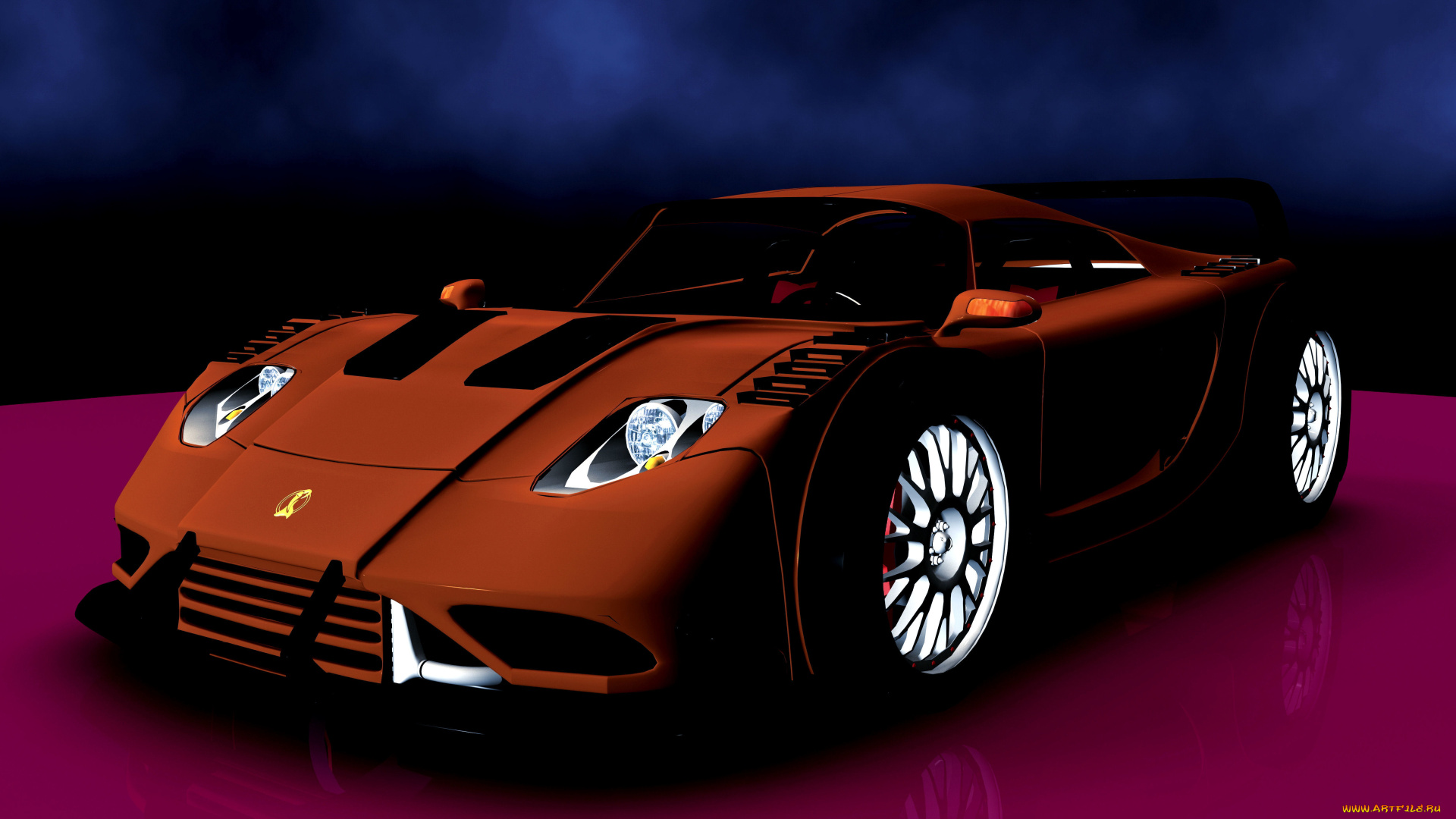 автомобили, 3д, красный, автомобиль