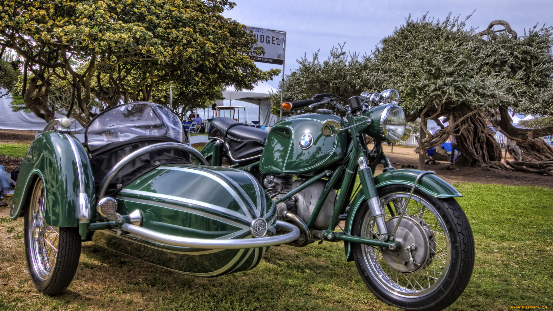 мотоциклы, мотоциклы, с, коляской, байк