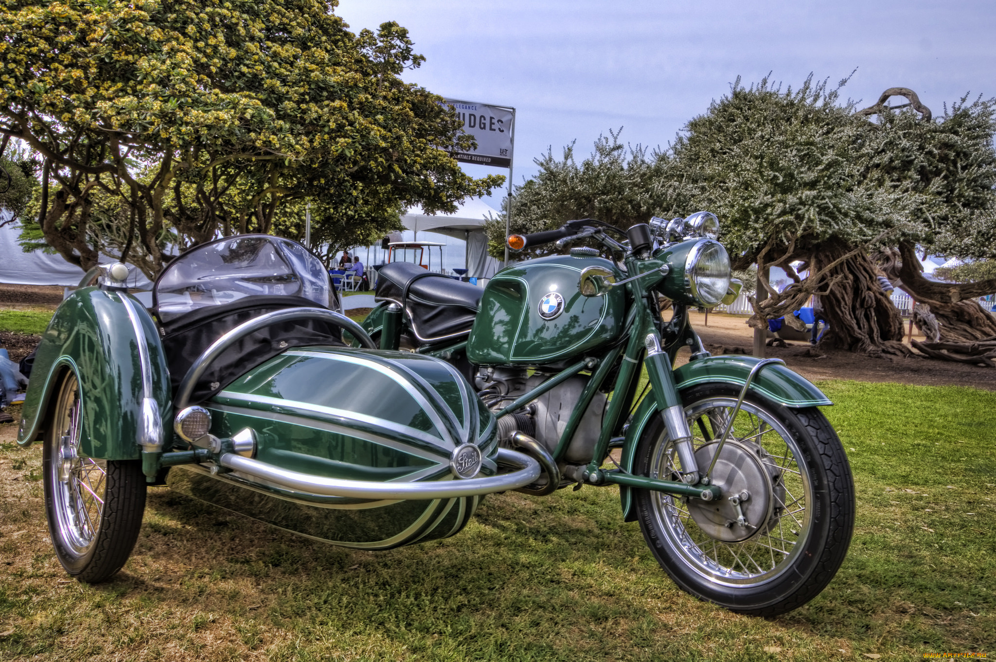 мотоциклы, мотоциклы, с, коляской, байк