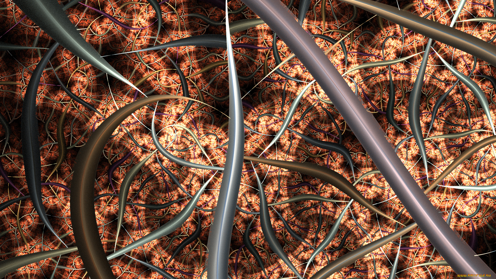 3д, графика, фракталы, , fractal, цвета, узор, фон