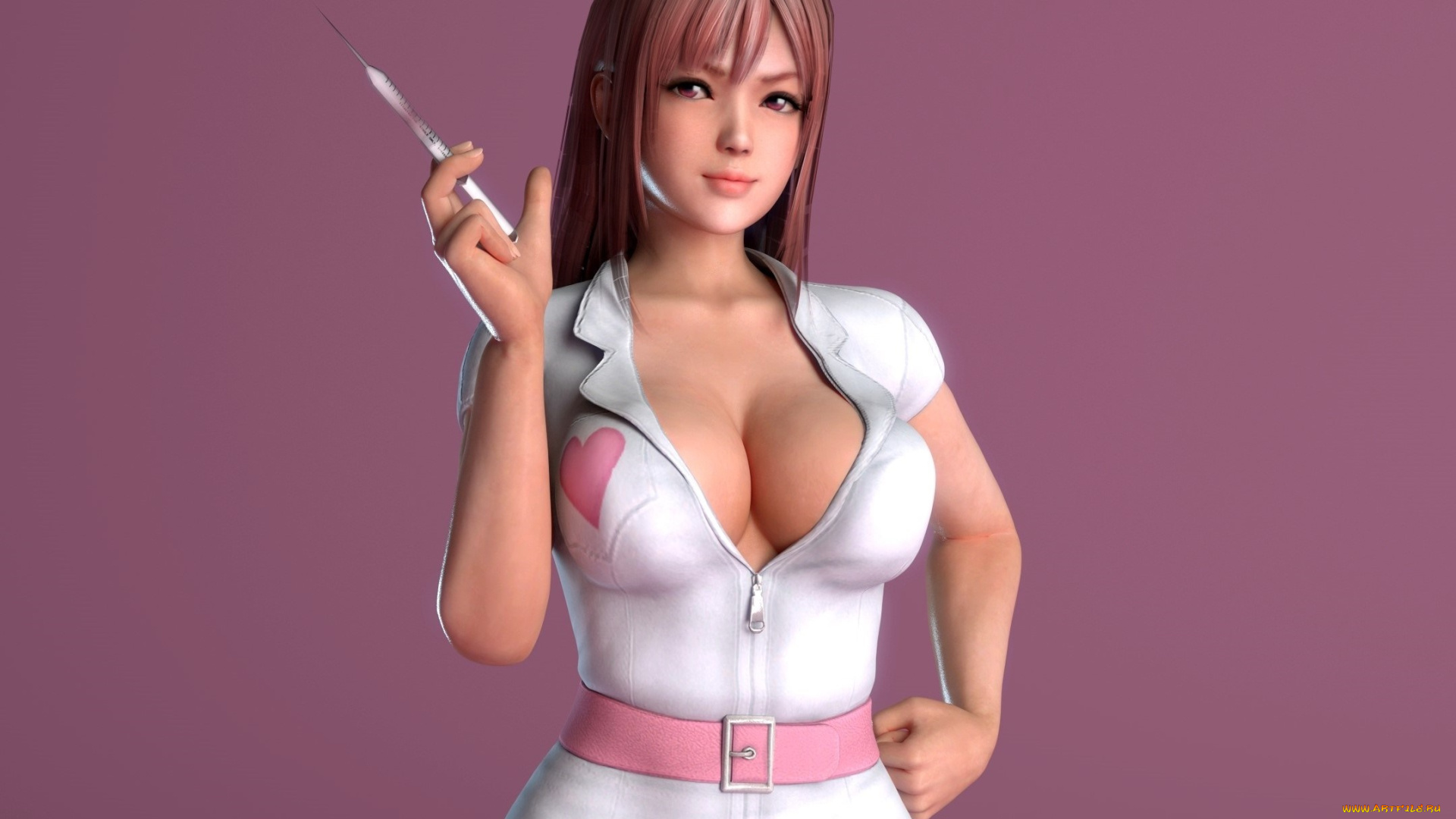 3д, графика, люди, , people, медсестра, фон, взгляд, девушка