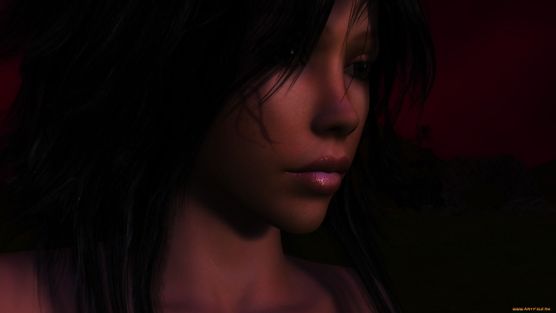 3д, графика, портрет, , portraits, взгляд, девушка, фон