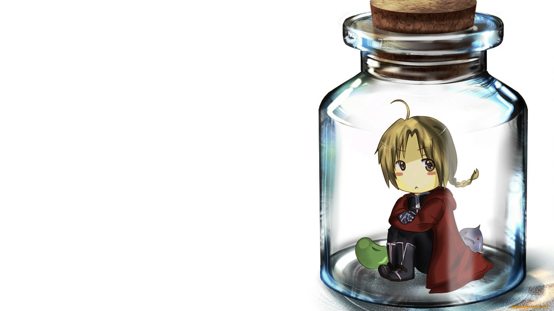 аниме, fullmetal, alchemist, фон, банка, малыш