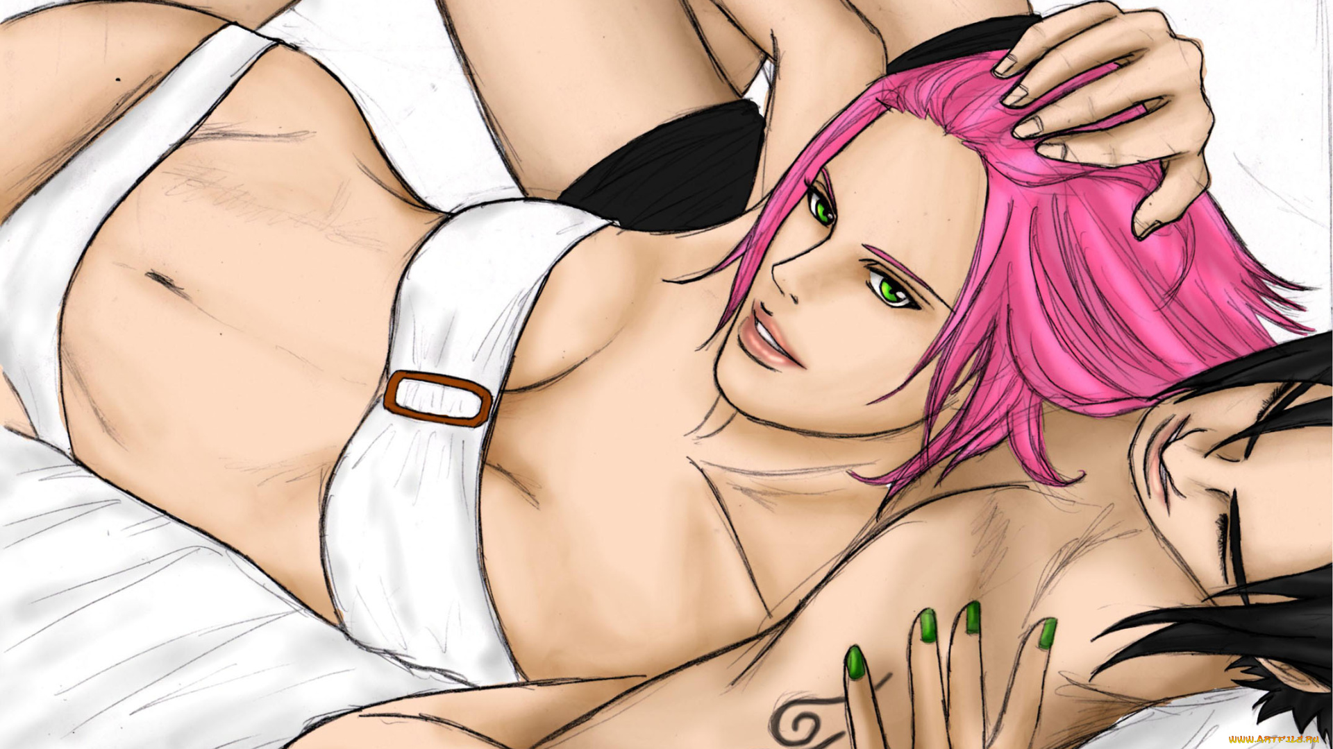 разное, арты, саске, аниме, наруто, арт, сакура