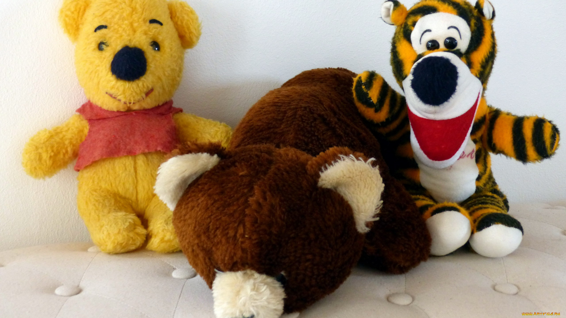 разное, игрушки, тигренок, медвежонок