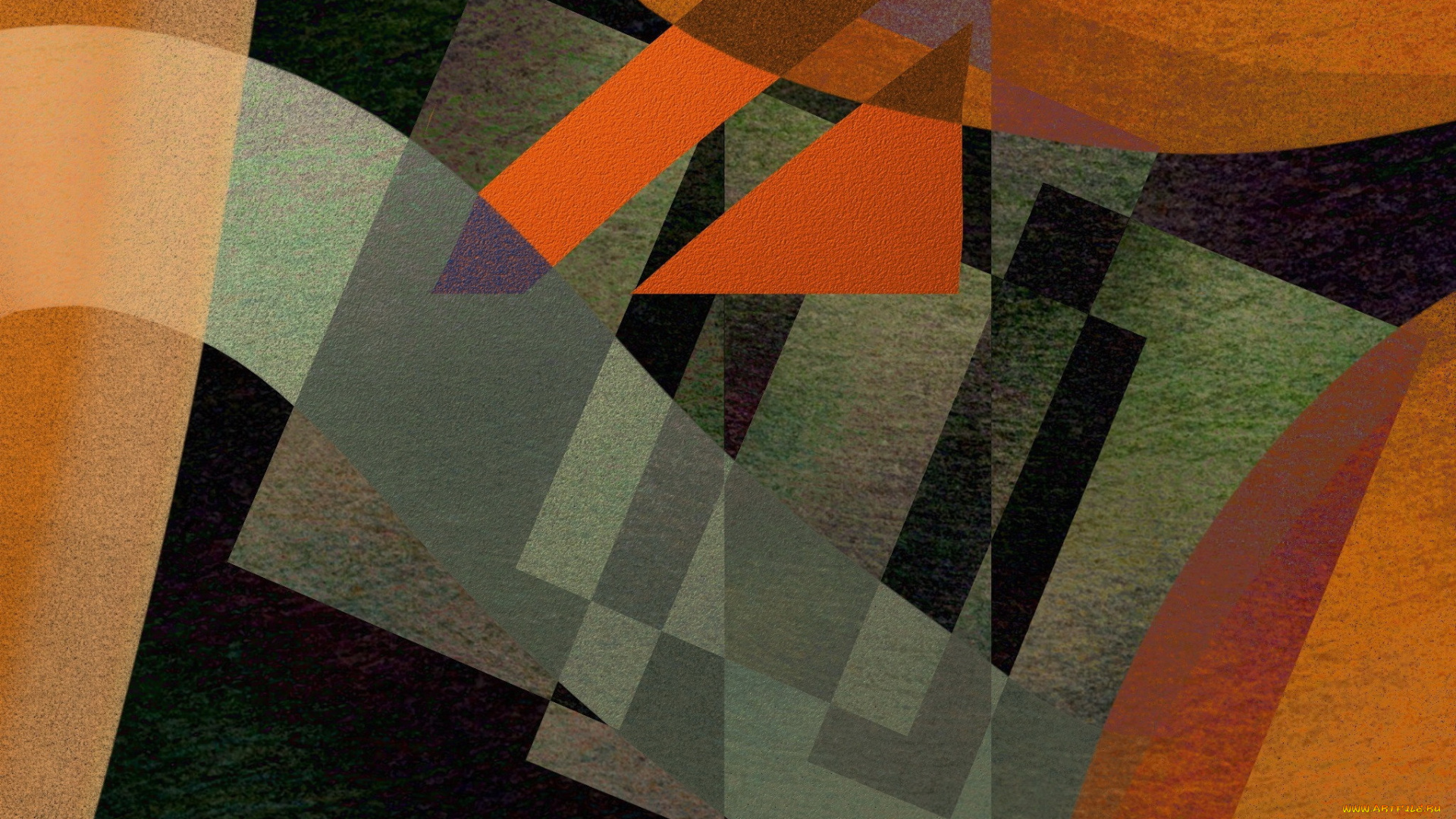 рисованное, абстракция, форма, цвет