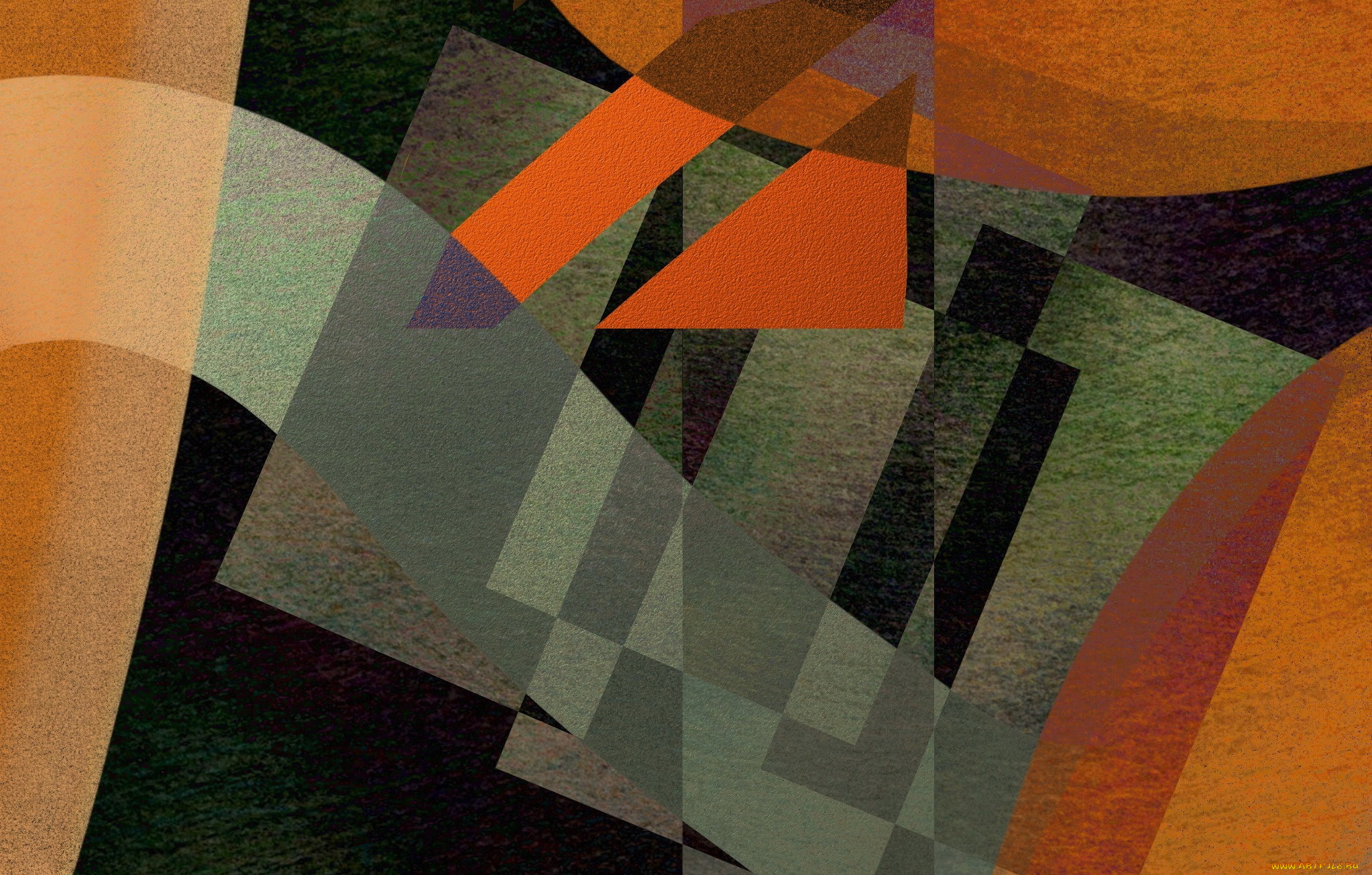 рисованное, абстракция, форма, цвет