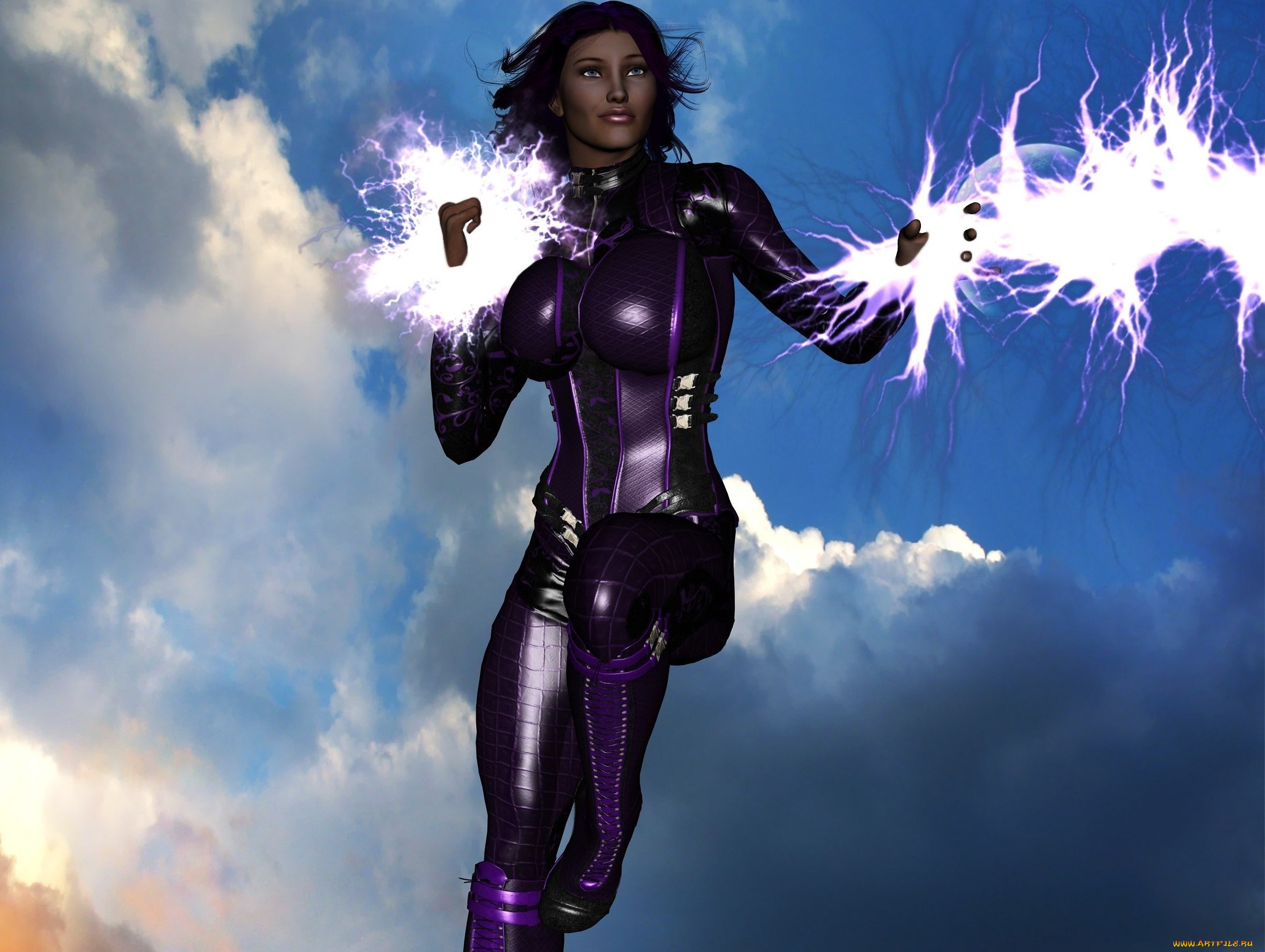 3д, графика, фантазия, , fantasy, взгляд, девушка, магия, фон