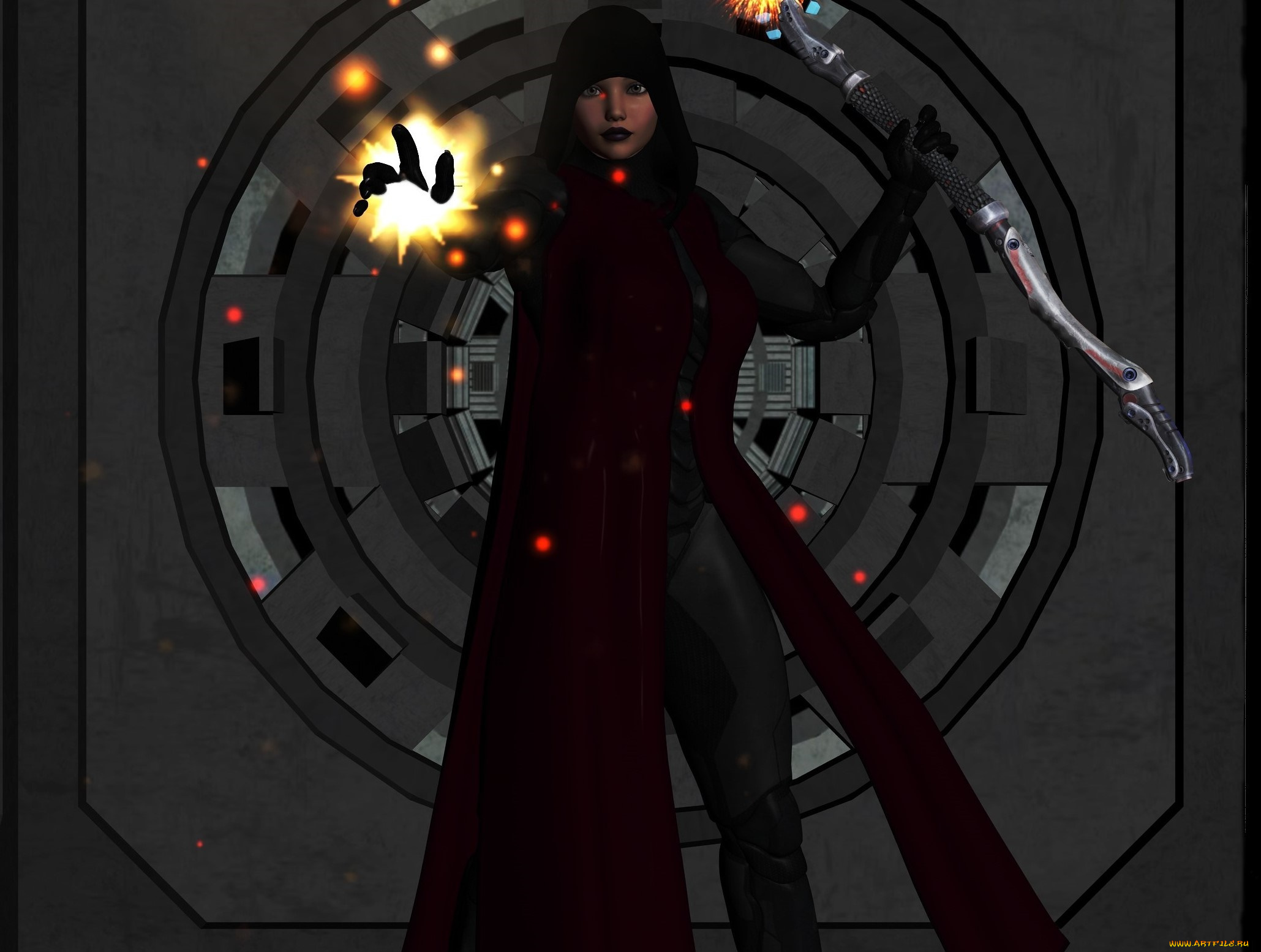 3д, графика, фантазия, , fantasy, фон, магия, взгляд, девушка