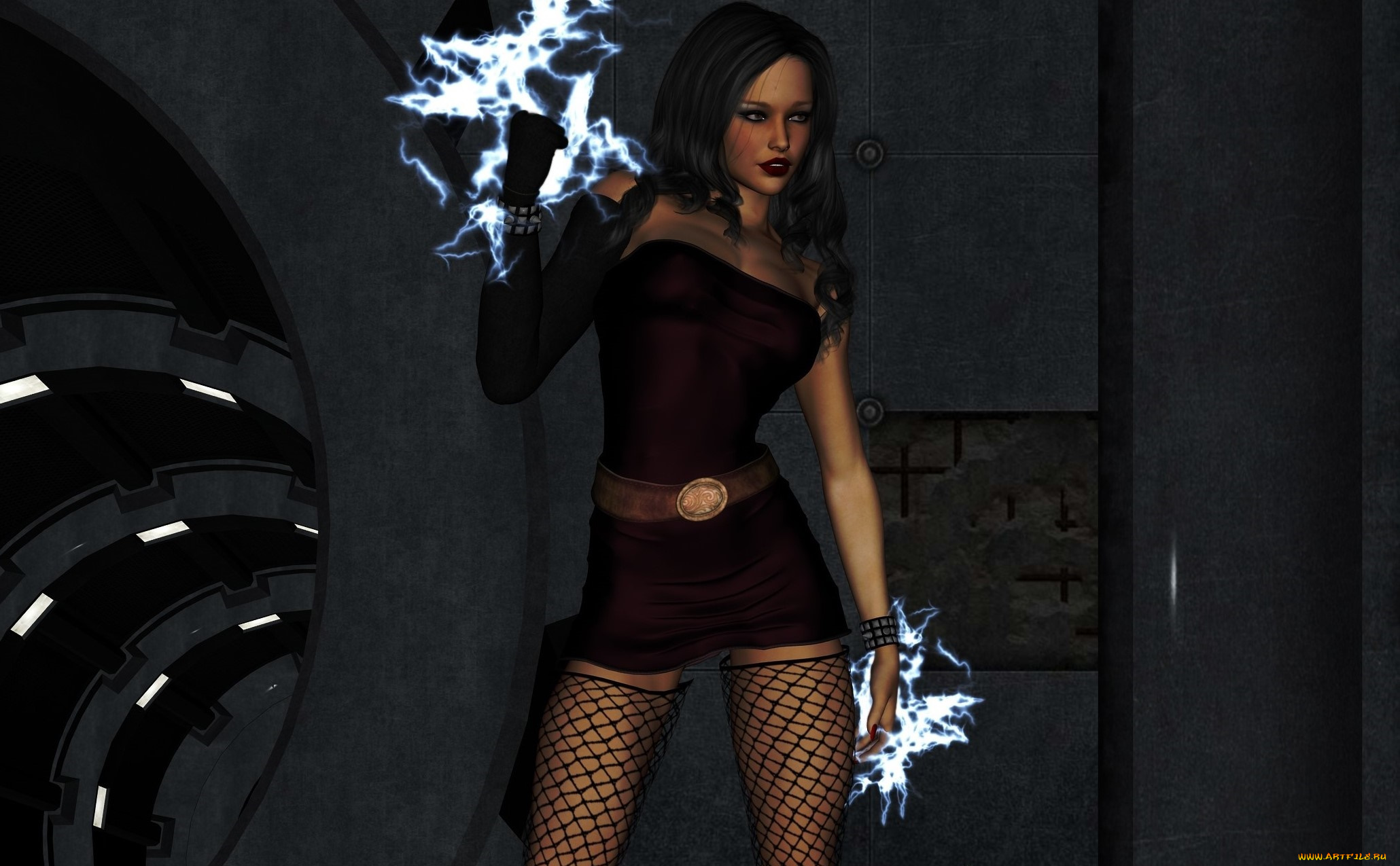 3д, графика, фантазия, , fantasy, магия, девушка, взгляд, фон