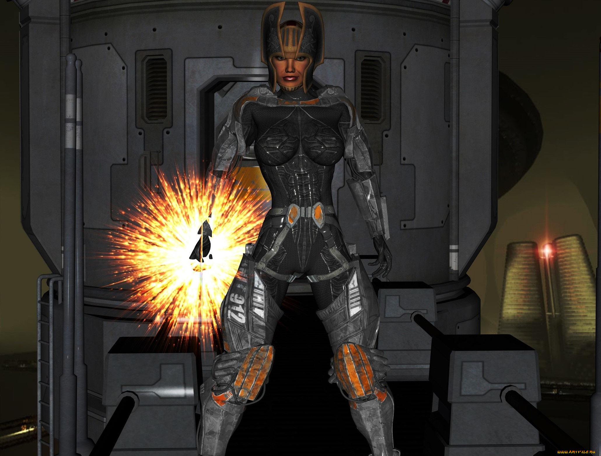 3д, графика, фантазия, , fantasy, магия, фон, взгляд, девушка