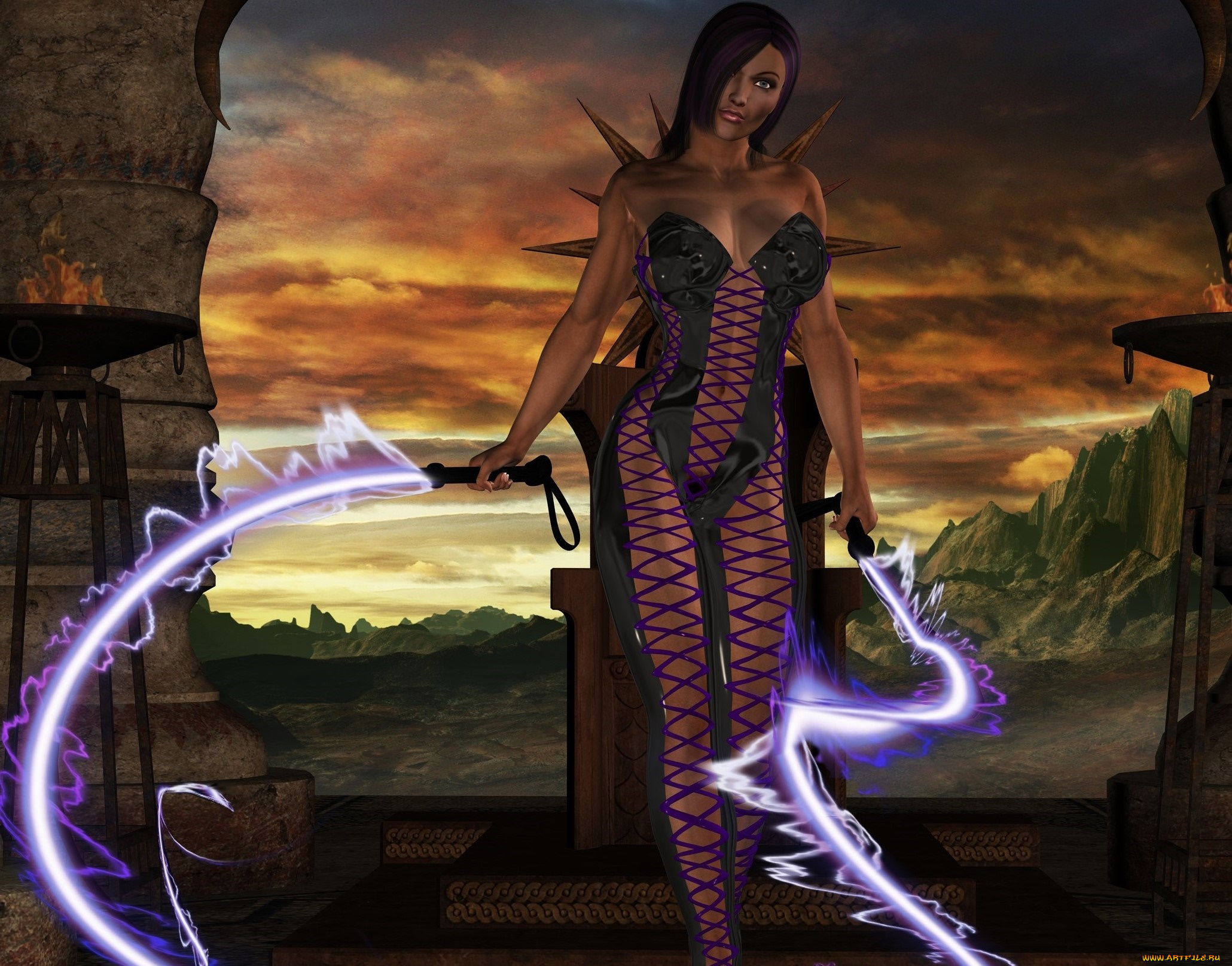 3д, графика, фантазия, , fantasy, взгляд, девушка, магия, фон