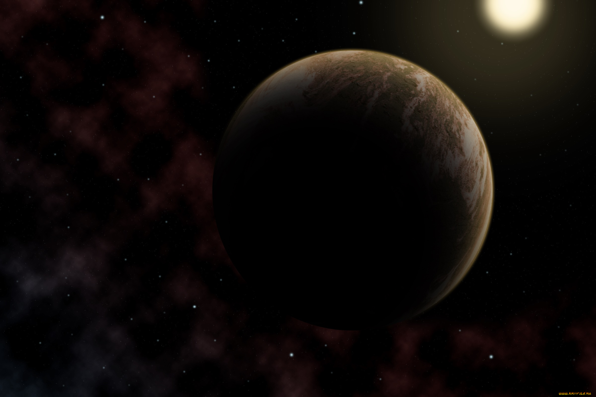 космос, арт, вселенная, звезды, планеты, галактика