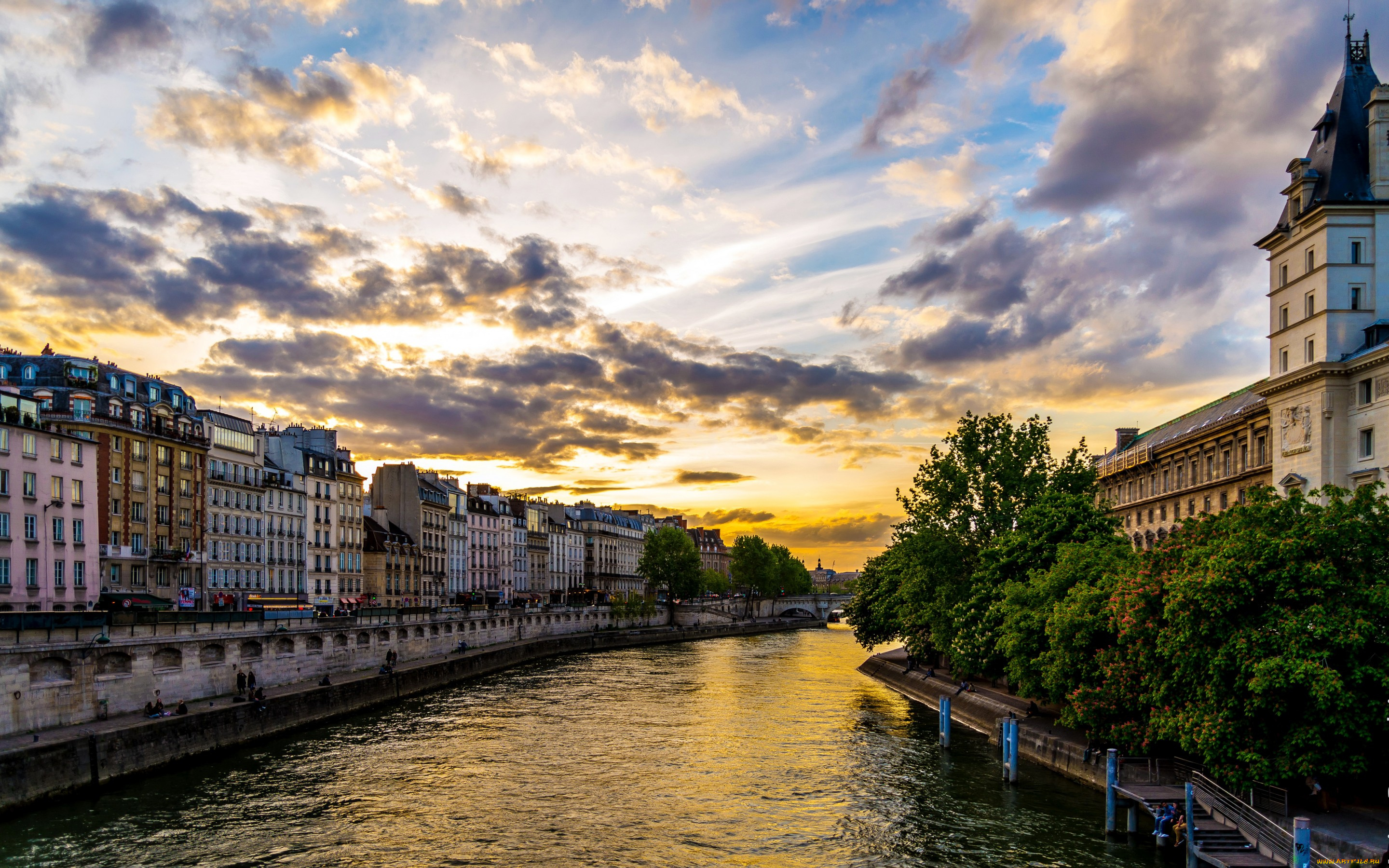 города, -, улицы, , площади, , набережные, rivers, houses, france, закат, дома, канал, река, франция