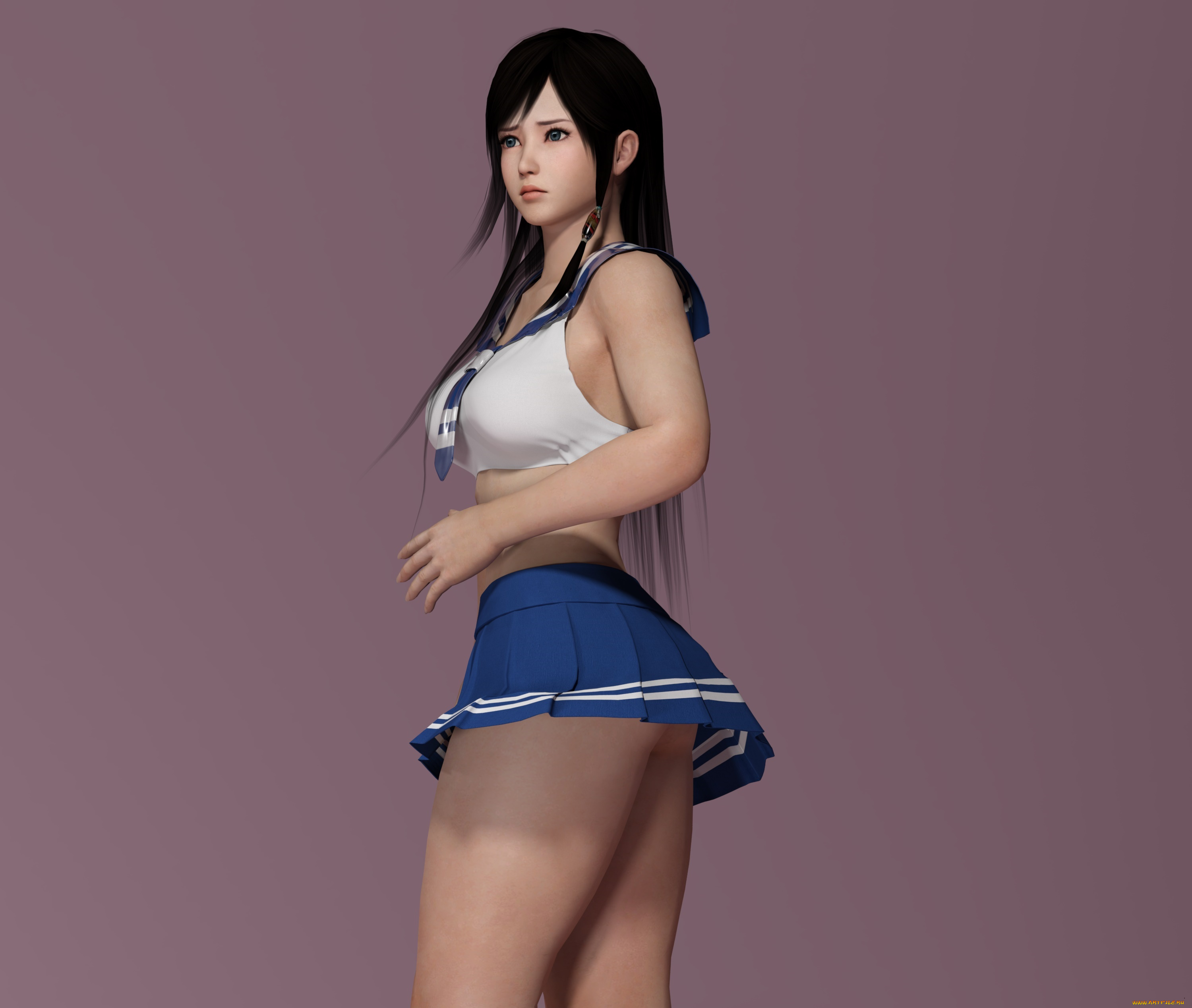 3д, графика, аниме, , anime, взгляд, девушка, фон