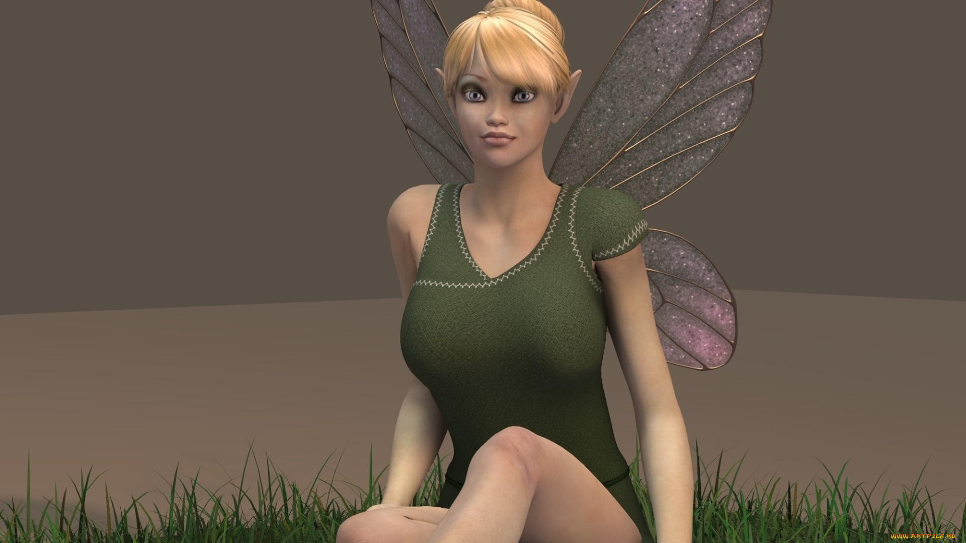 3д, графика, эльфы, , elves, фон, взгляд, эльфийка