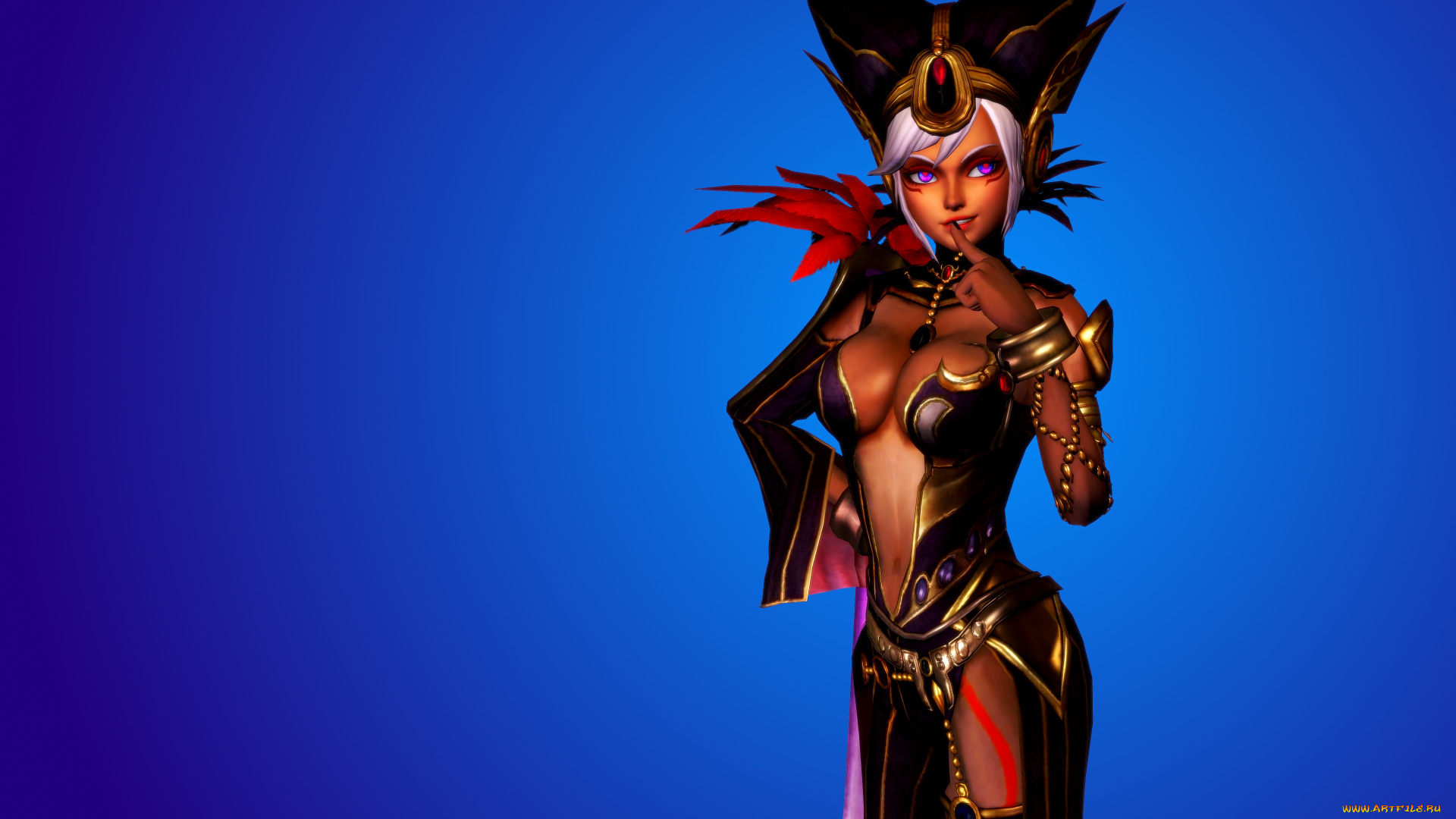 3д, графика, фантазия, , fantasy, девушка, взгляд, фон