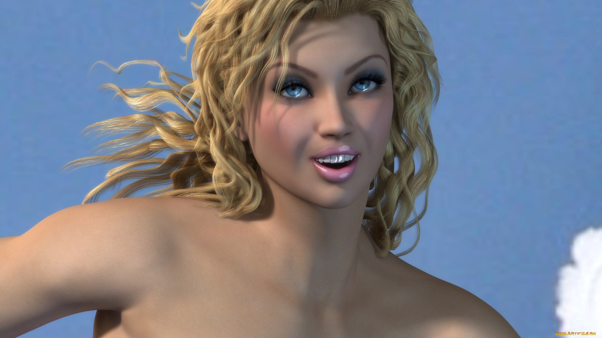 3д, графика, портрет, , portraits, девушка, взгляд, фон