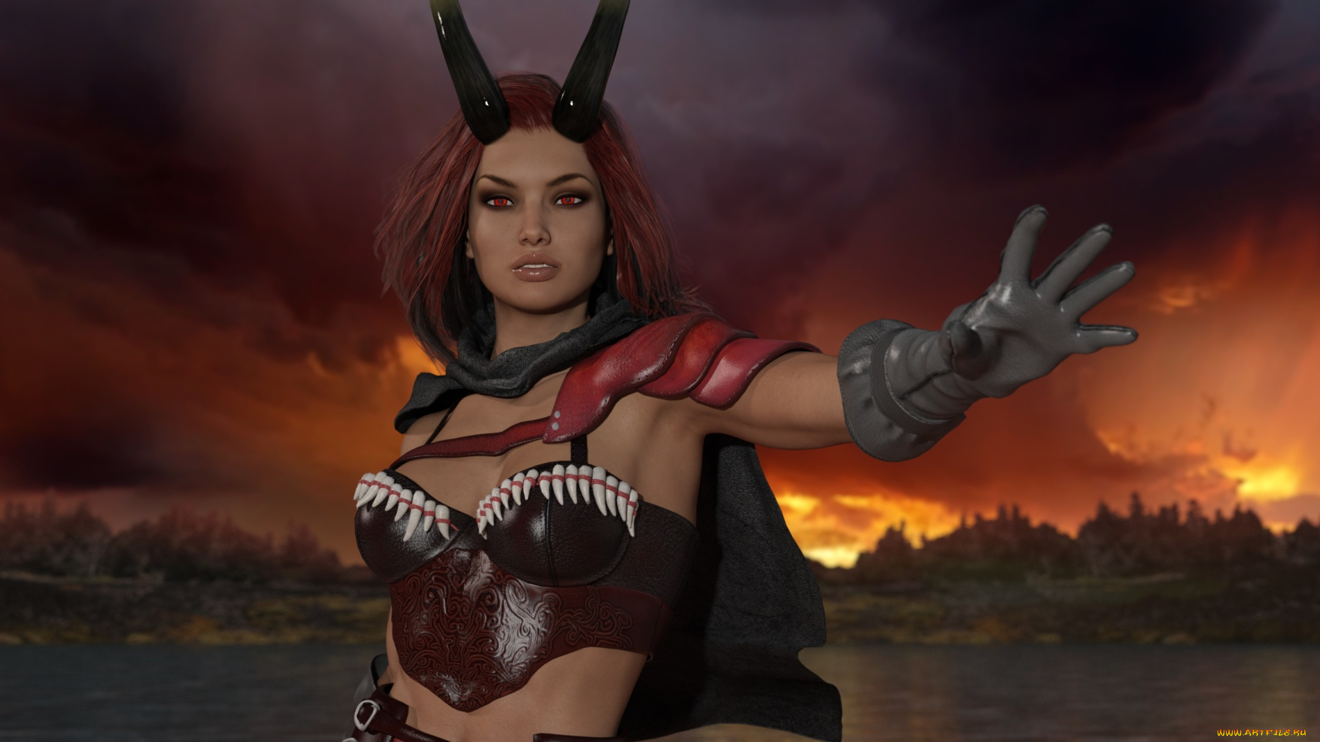 3д, графика, существа, , creatures, кастаника, взгляд, фон