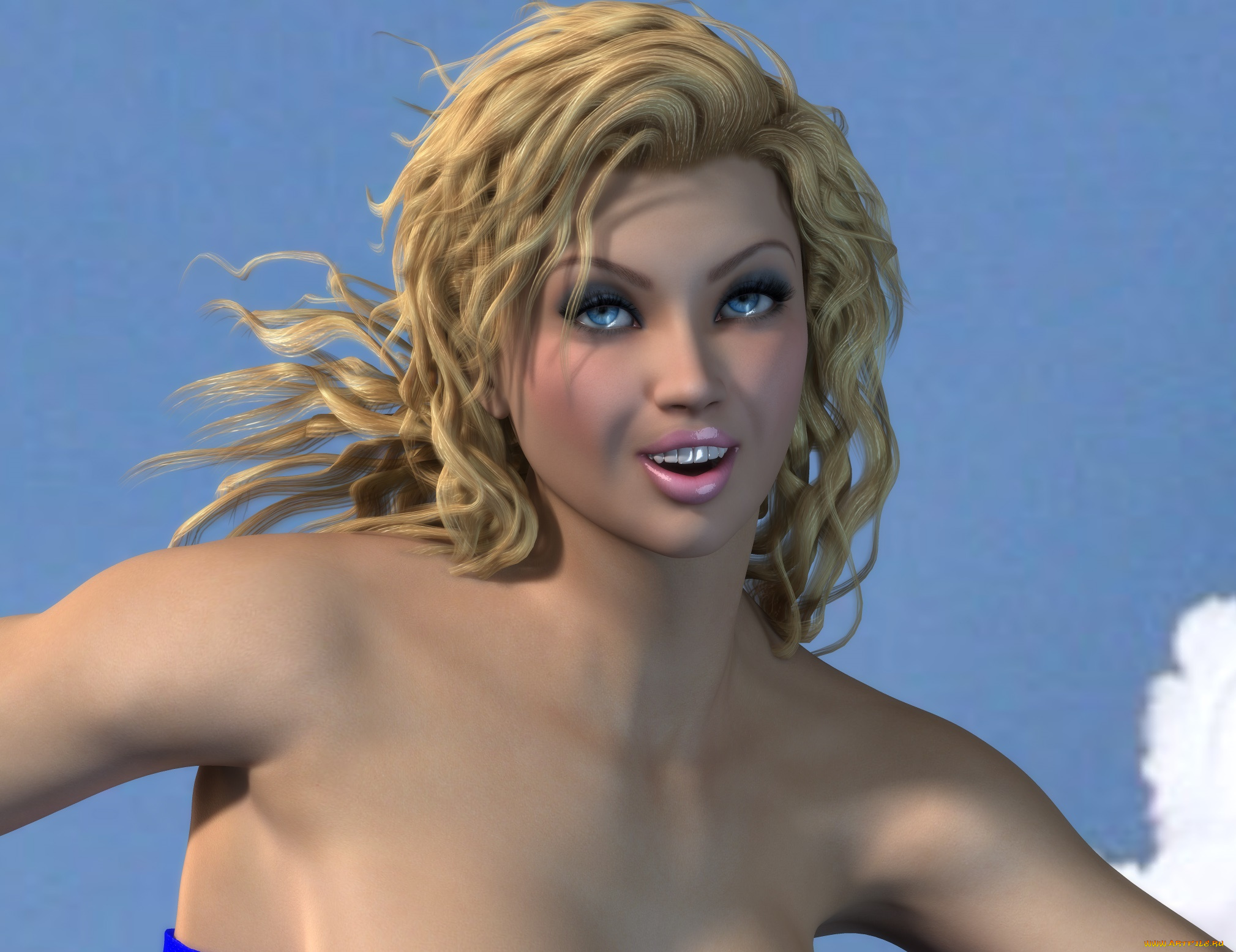 3д, графика, портрет, , portraits, девушка, взгляд, фон