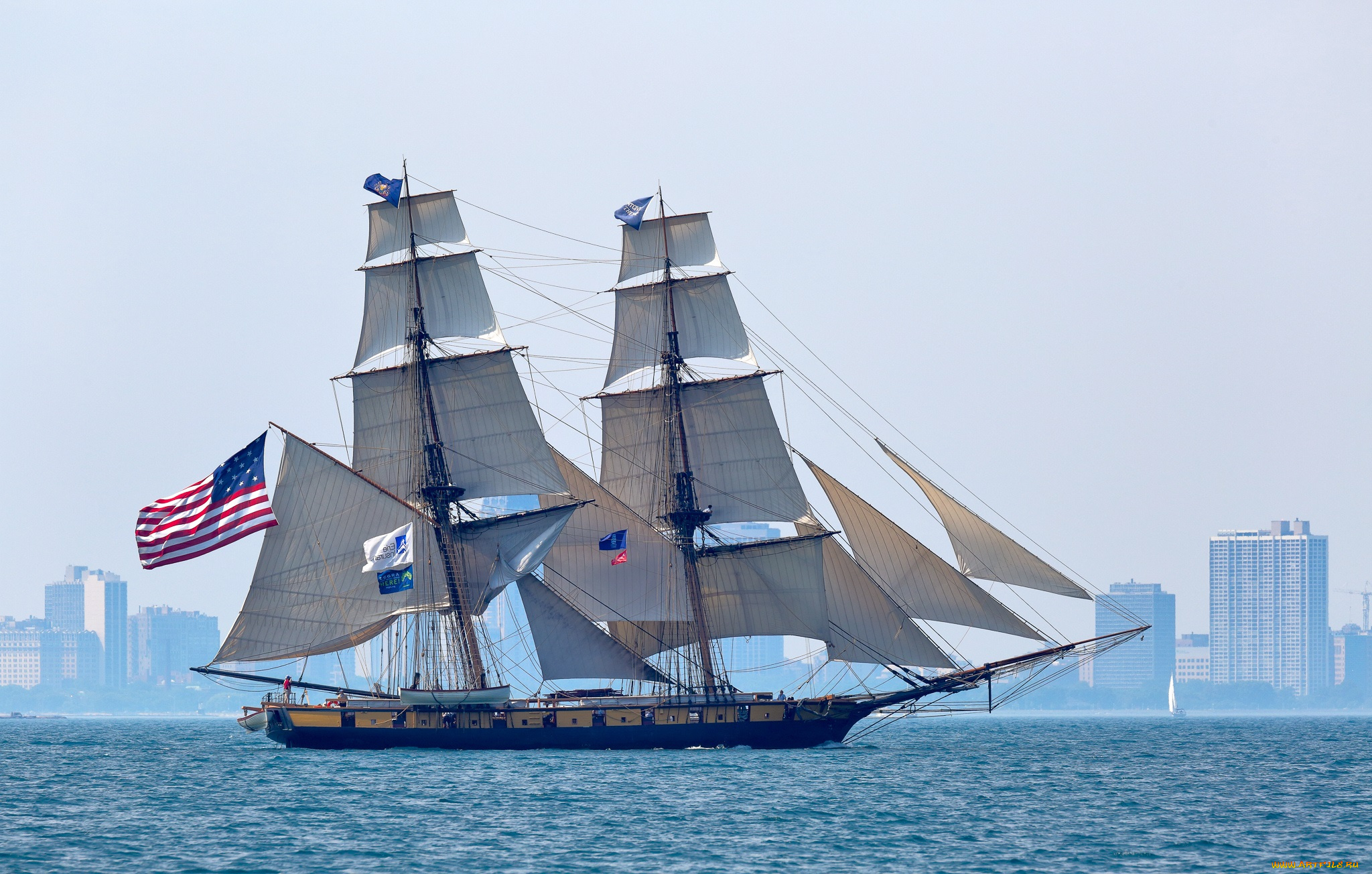 niagara, корабли, парусники, паруса, мачты