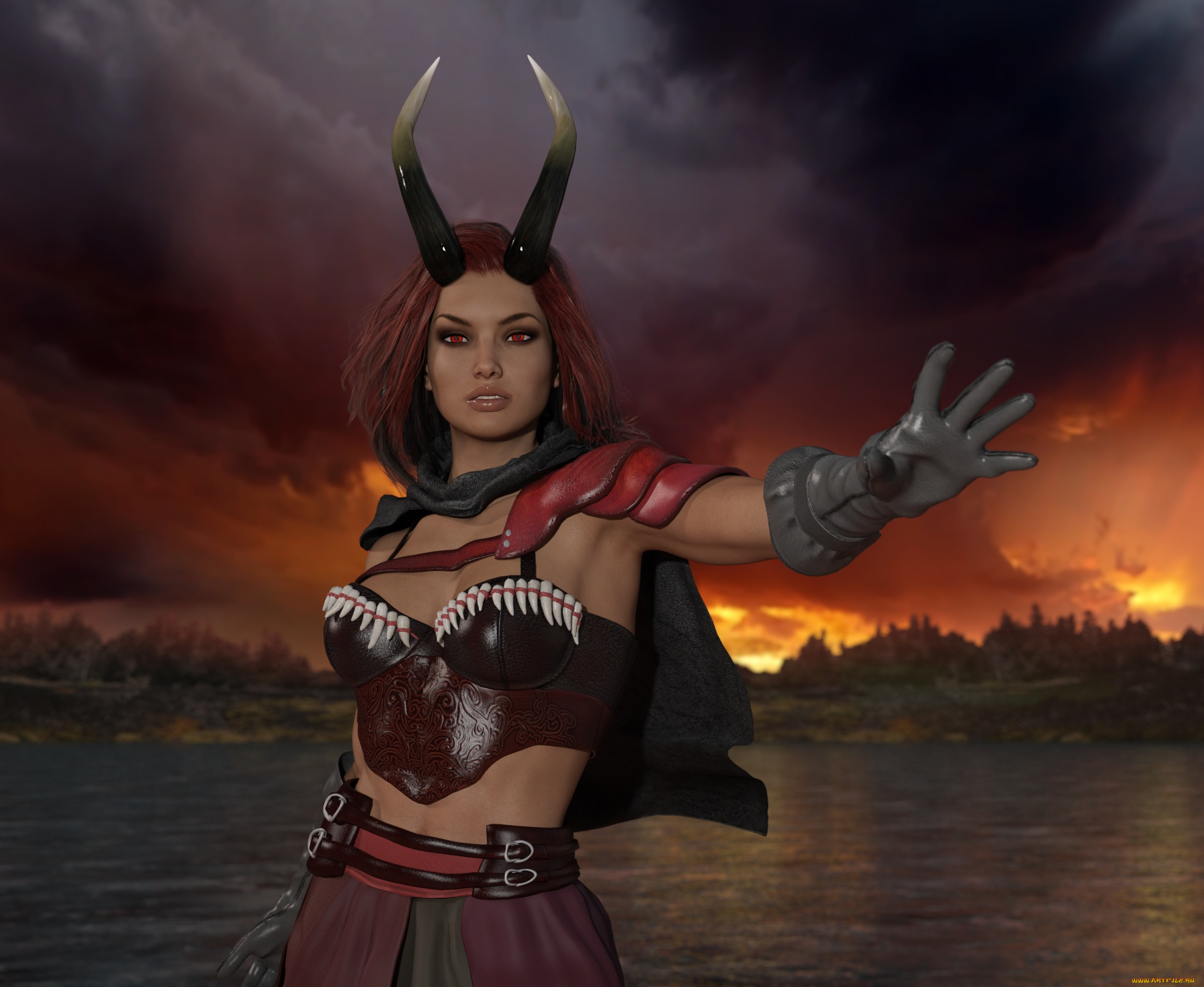 3д, графика, существа, , creatures, кастаника, взгляд, фон